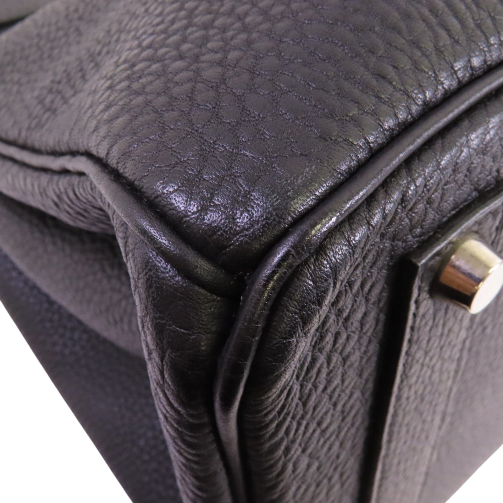 HERMES Togo皮革Birkin 45銀扣肩背袋