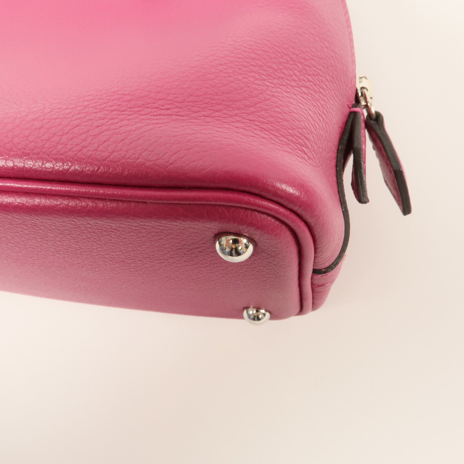 HERMES Evercolor皮革Mini Bolide 1923手挽肩背兩用袋Rose Pourpre