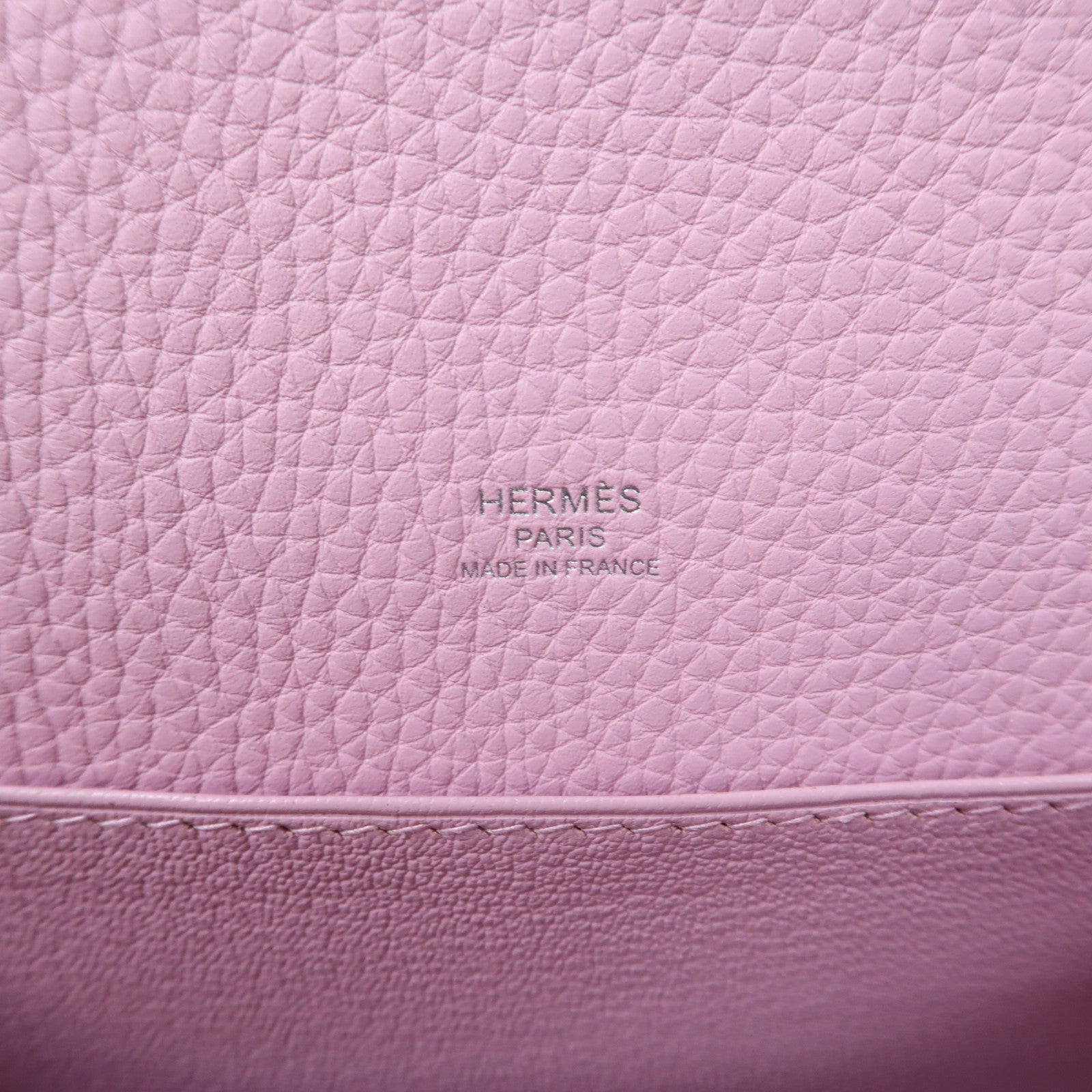 HERMES 【激減優惠】Clemence皮革Roulis 23銀扣肩背袋錦葵紫色