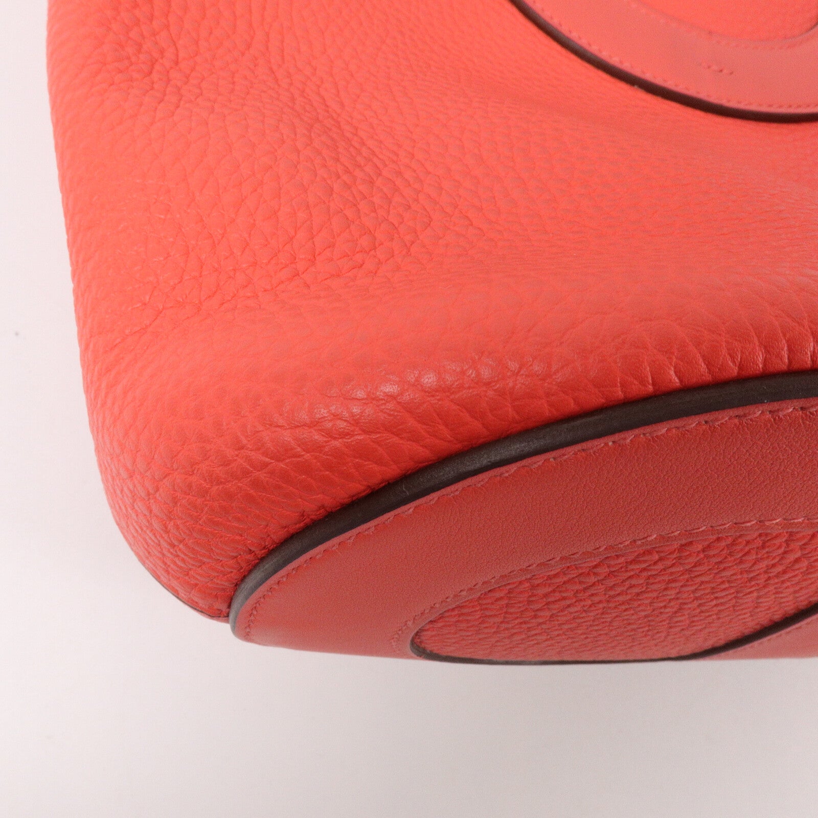 HERMES Clemence皮革In The Loop 23手挽袋Rose Texas