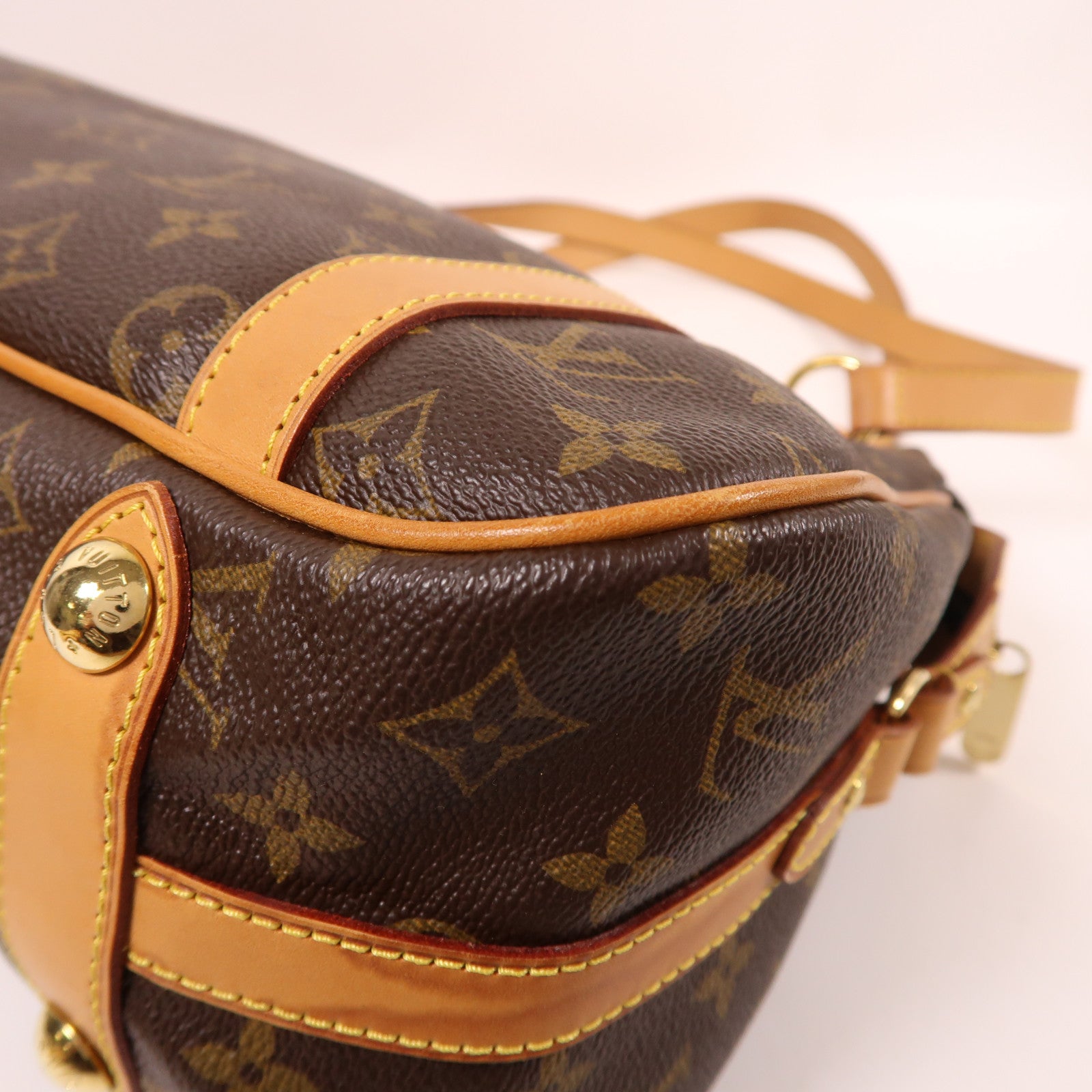 LOUIS VUITTON Monogram Stresa PM肩背袋棕色