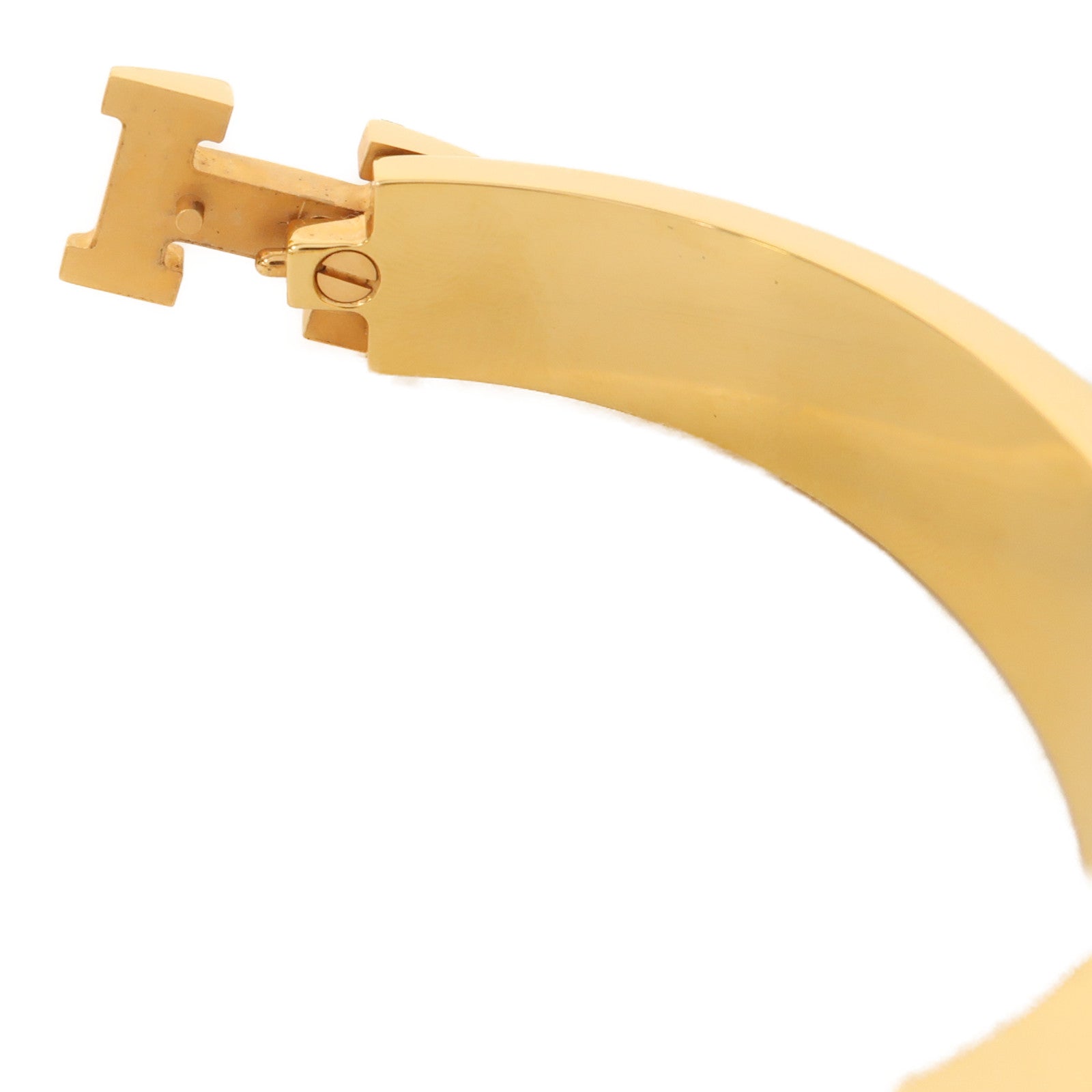 HERMES 金屬Clic H Bracelet手鐲金色/白色
