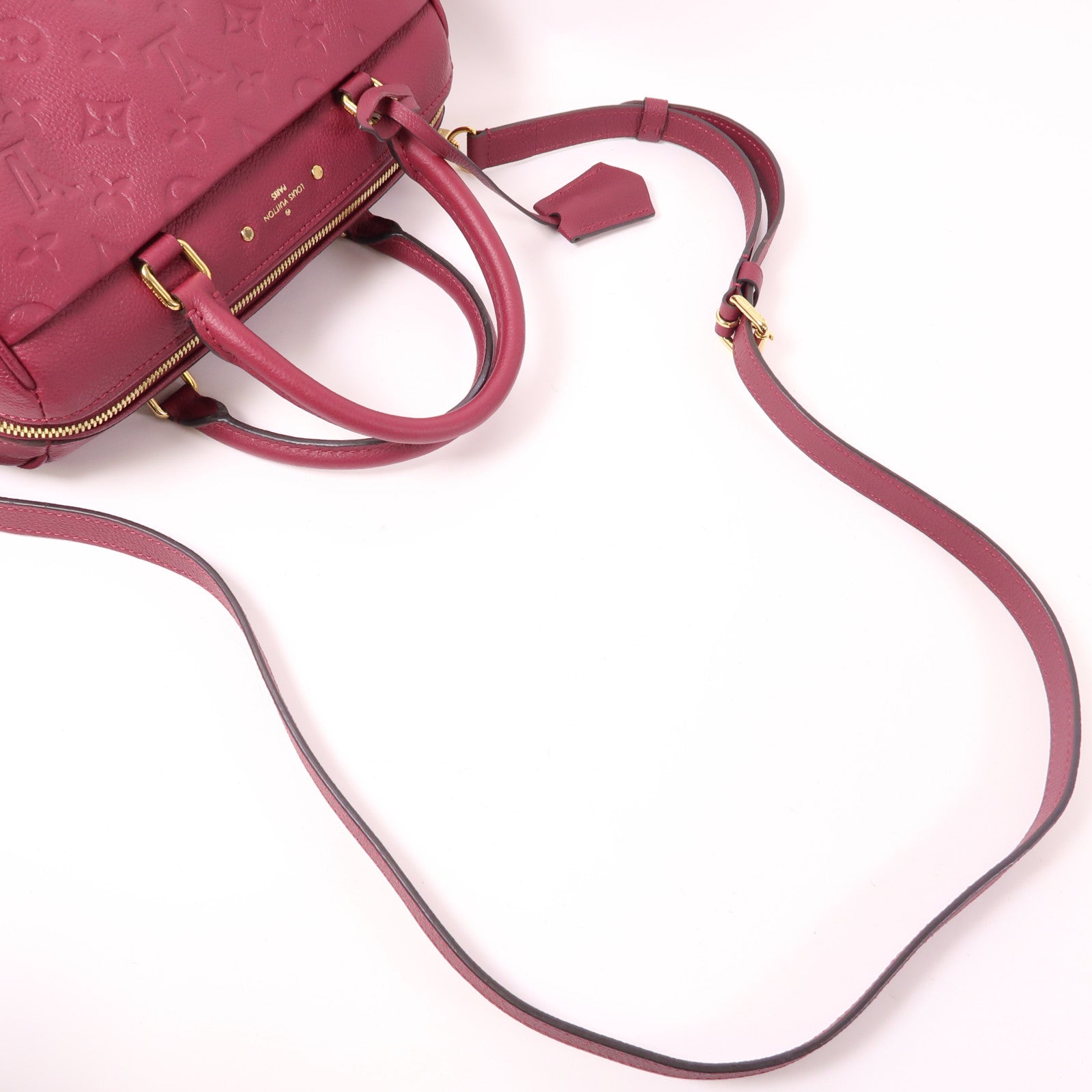 LOUIS VUITTON Monogram Empreinte Speedy Bandouliere 25金扣手挽肩背兩用袋