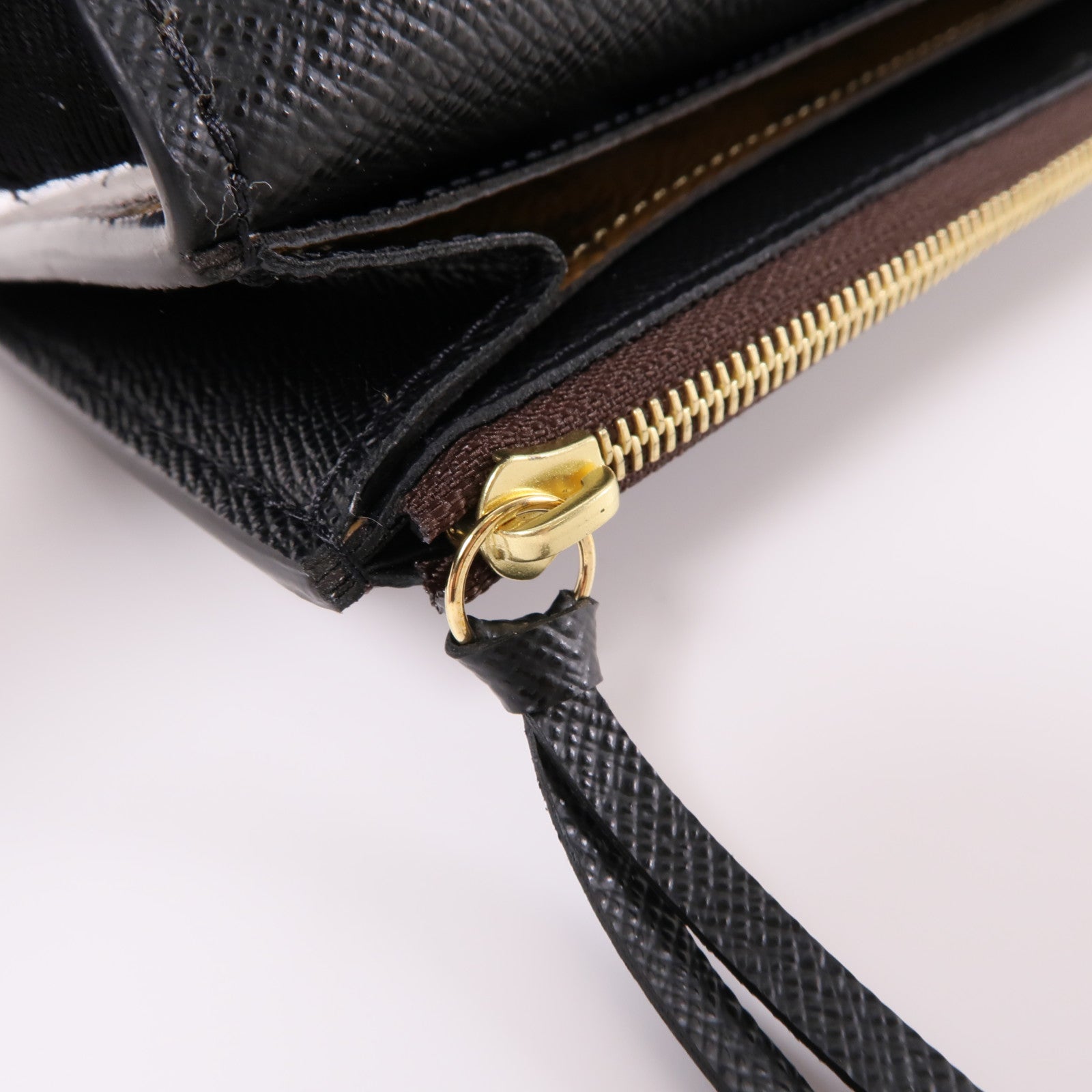 LOUIS VUITTON Monogram Reverse Emilie金扣長錢包棕色