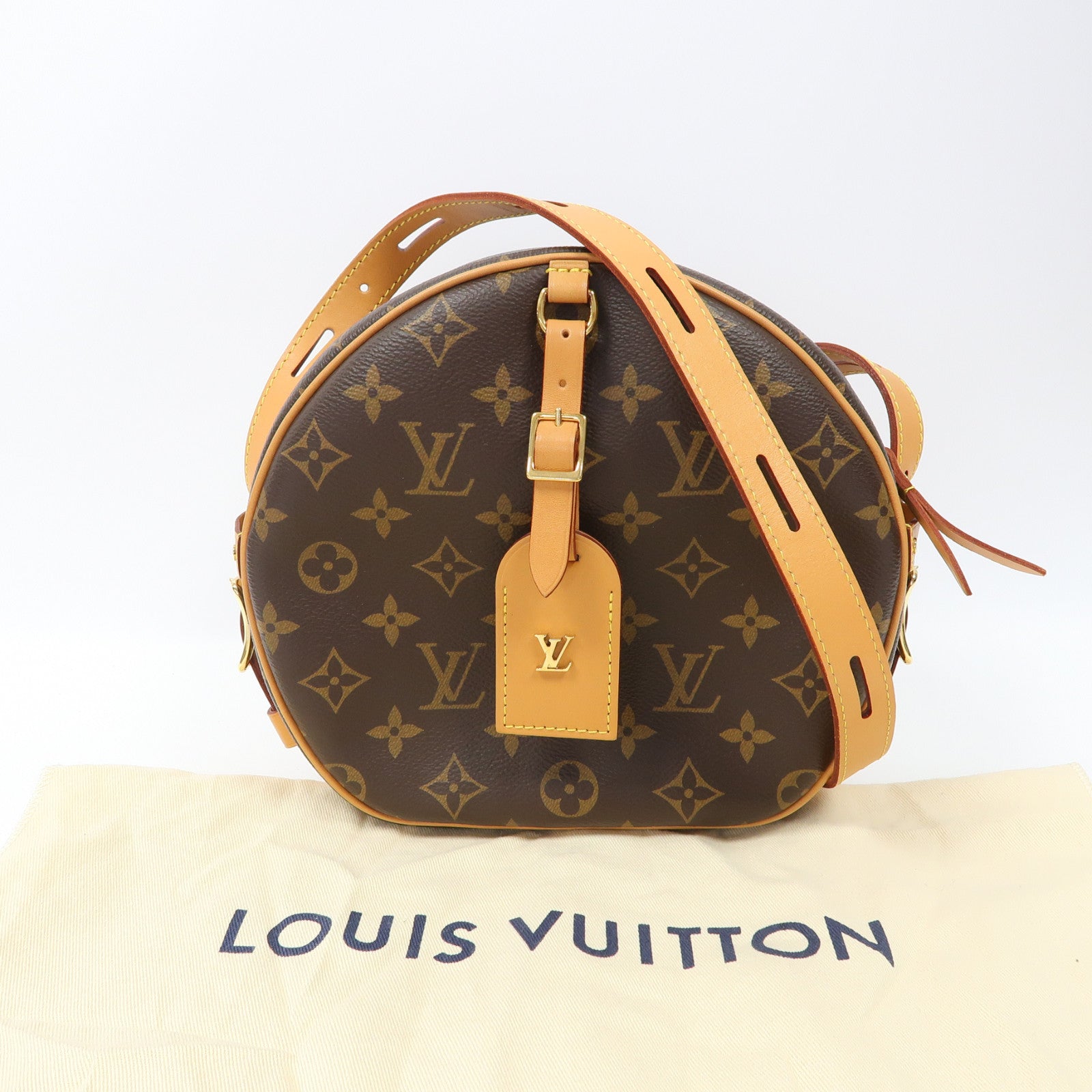 LOUIS VUITTON Monogram Boite Chapeau Souple MM金扣肩背袋啡色