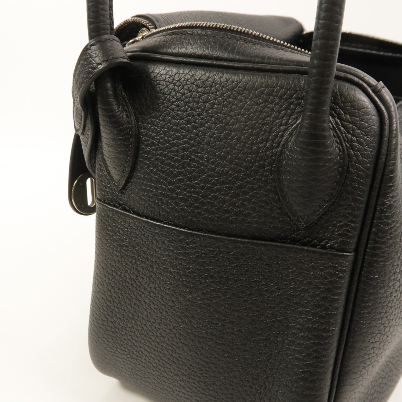 HERMES Clemence皮革Lindy 26手挽肩背兩用袋Noir
