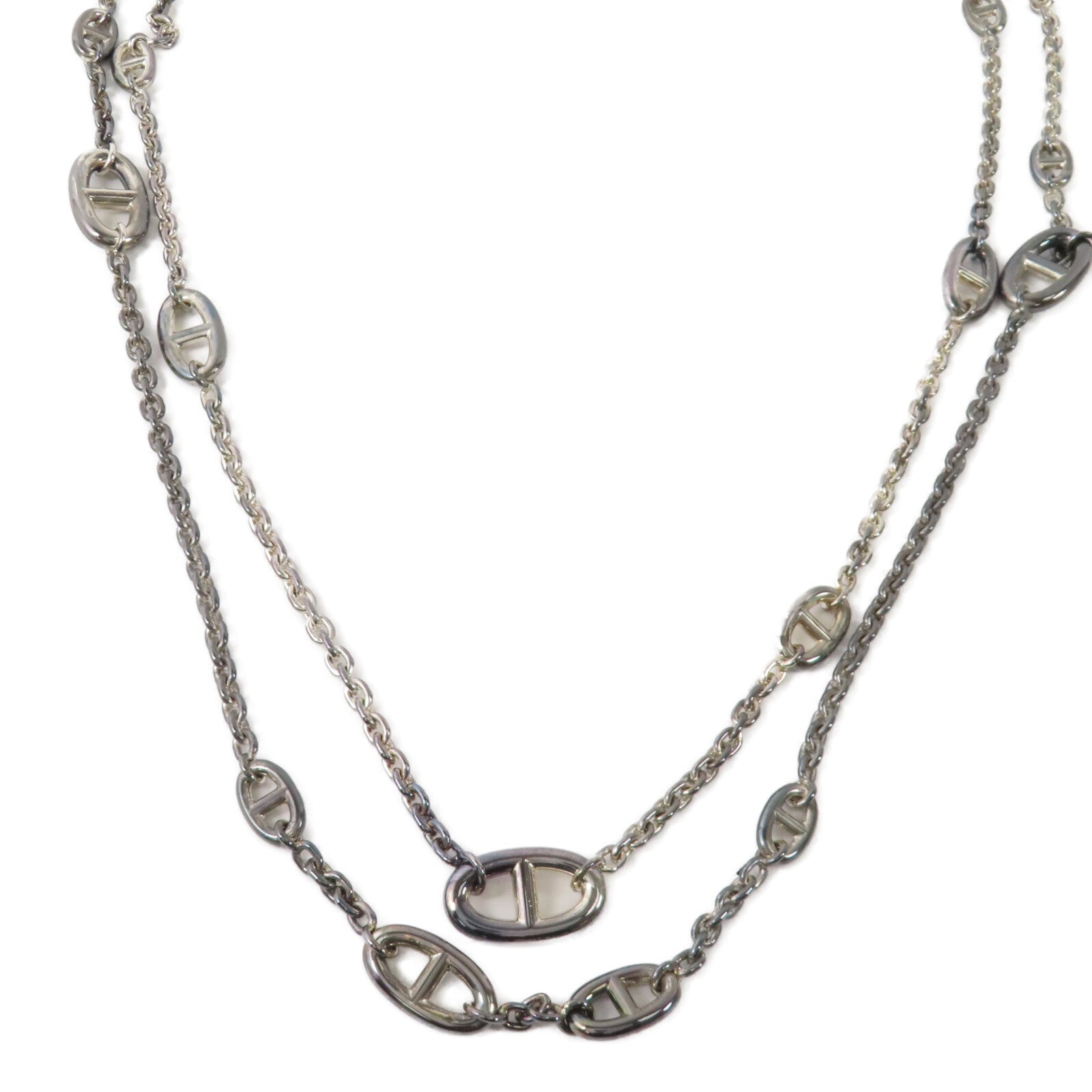 HERMES 925純銀Farandole Necklace銀扣項鏈