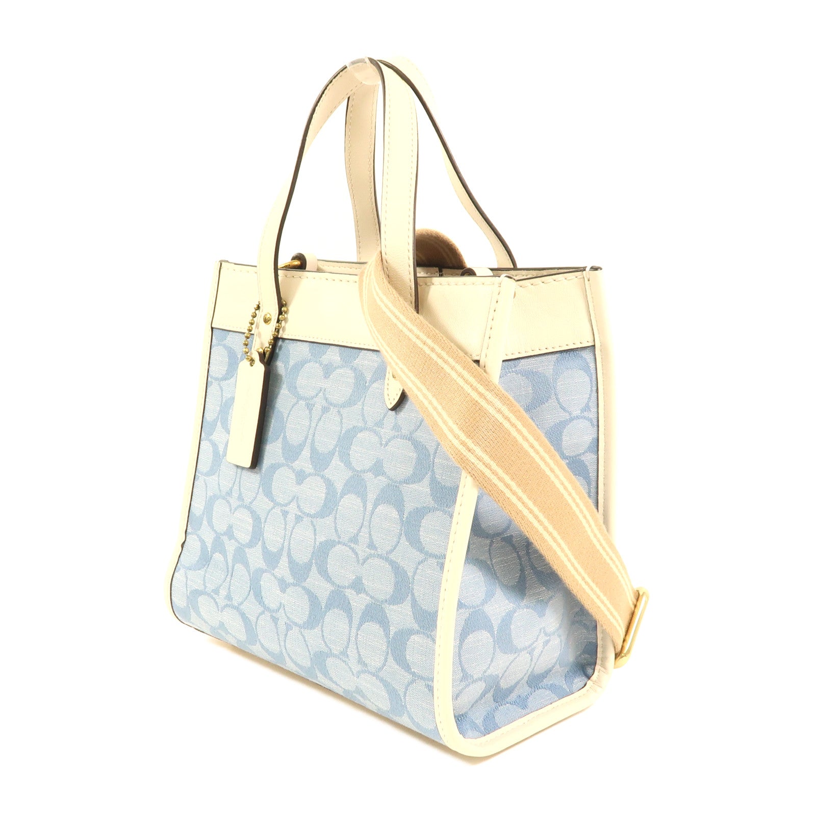 COACH 帆布Field Tote金扣手挽肩背兩用袋
