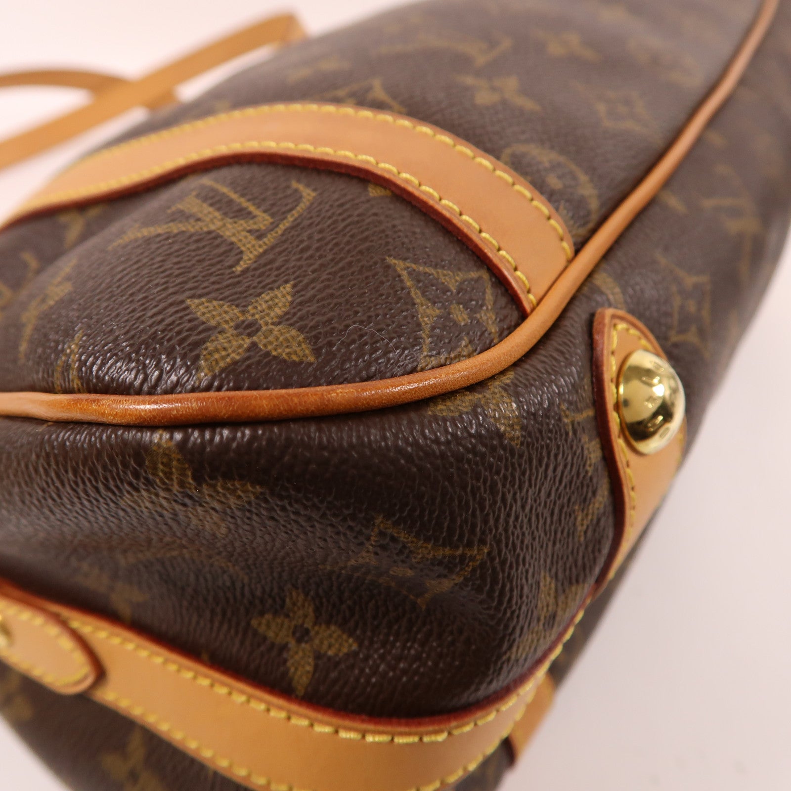 LOUIS VUITTON Monogram Stresa PM肩背袋棕色