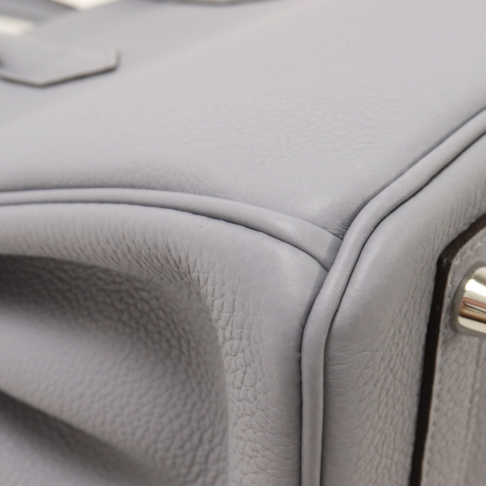 HERMES Togo皮革Birkin 25手挽袋Gris Pantin