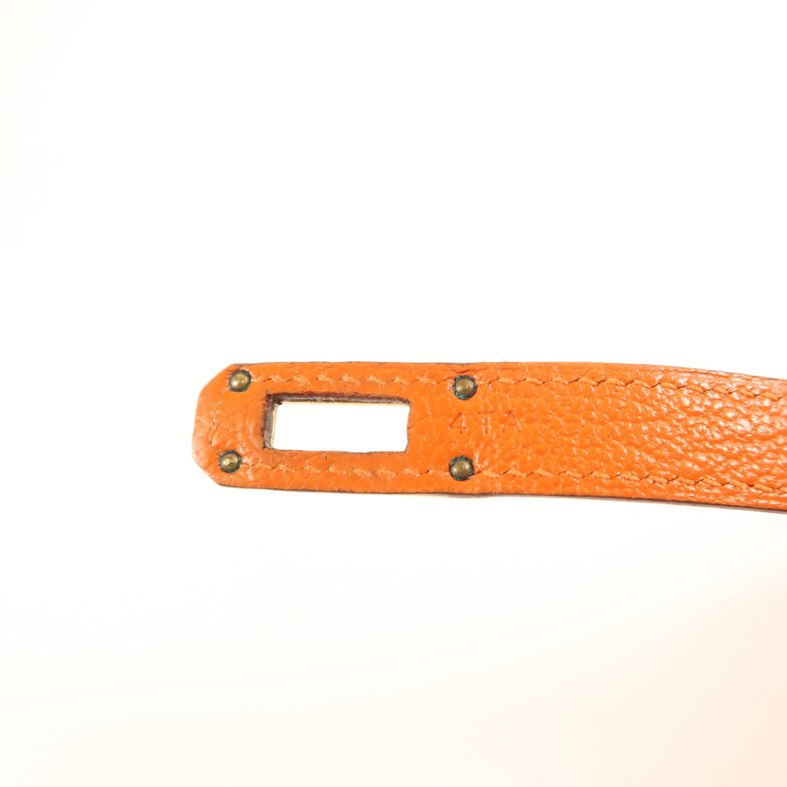 HERMES Chevre Mysore皮革Kelly Wallet金扣長錢包Orange