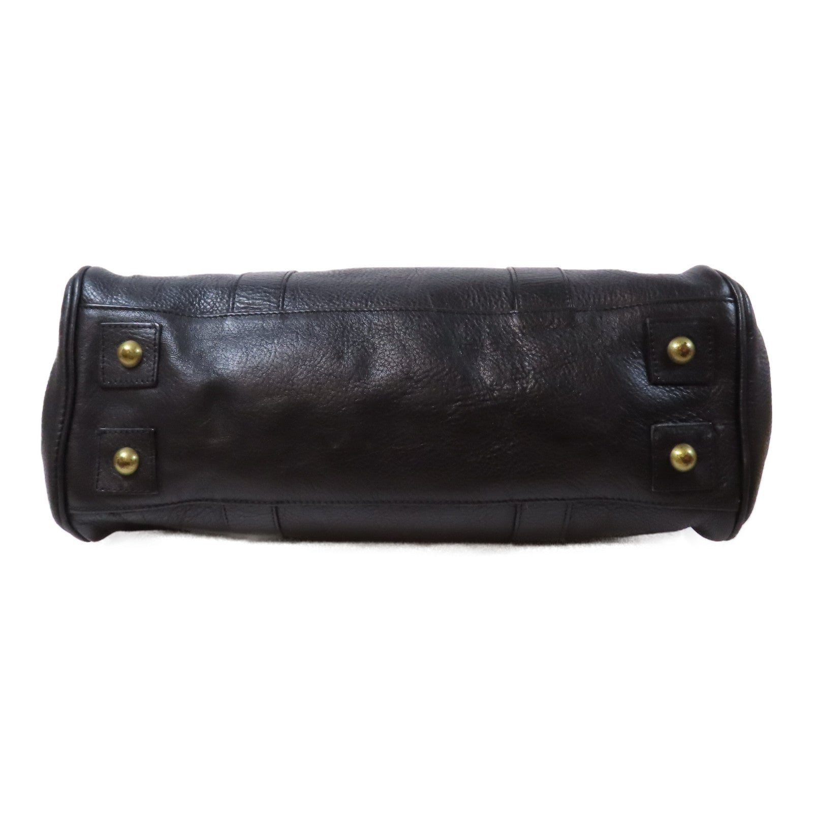 MULBERRY 牛皮皮革Hand Bag金扣肩背袋黑色