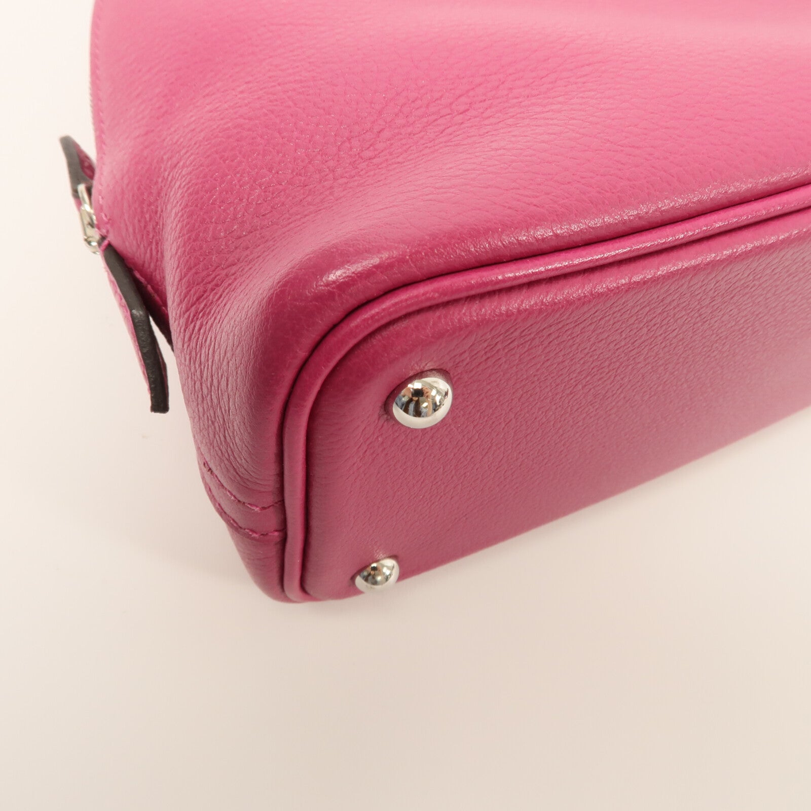HERMES Evercolor皮革Mini Bolide 1923手挽肩背兩用袋Rose Pourpre