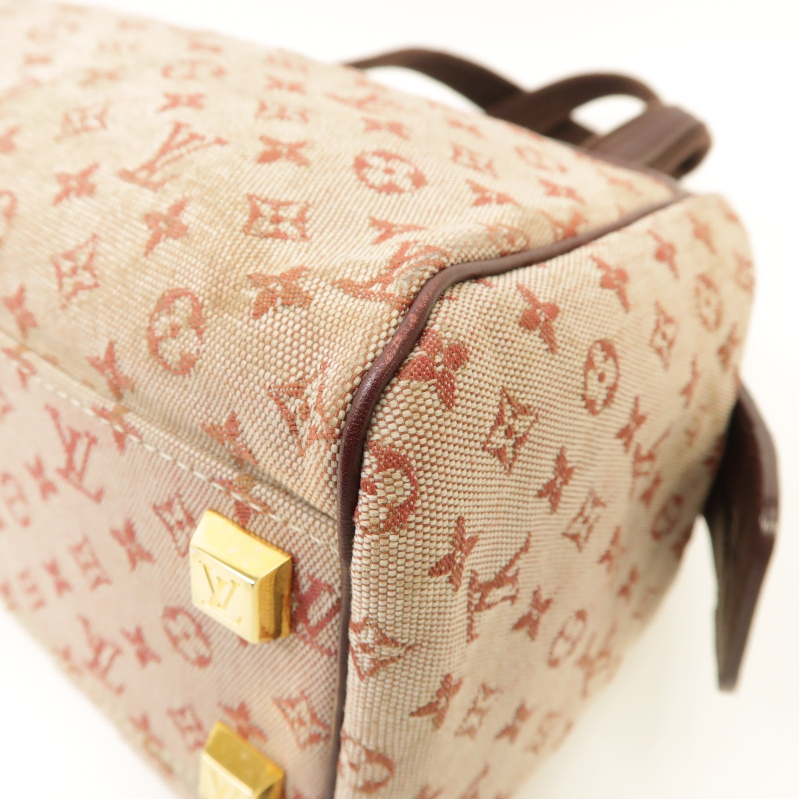 LOUIS VUITTON Monogram Mini Josephine PM金扣肩背袋粉紅色