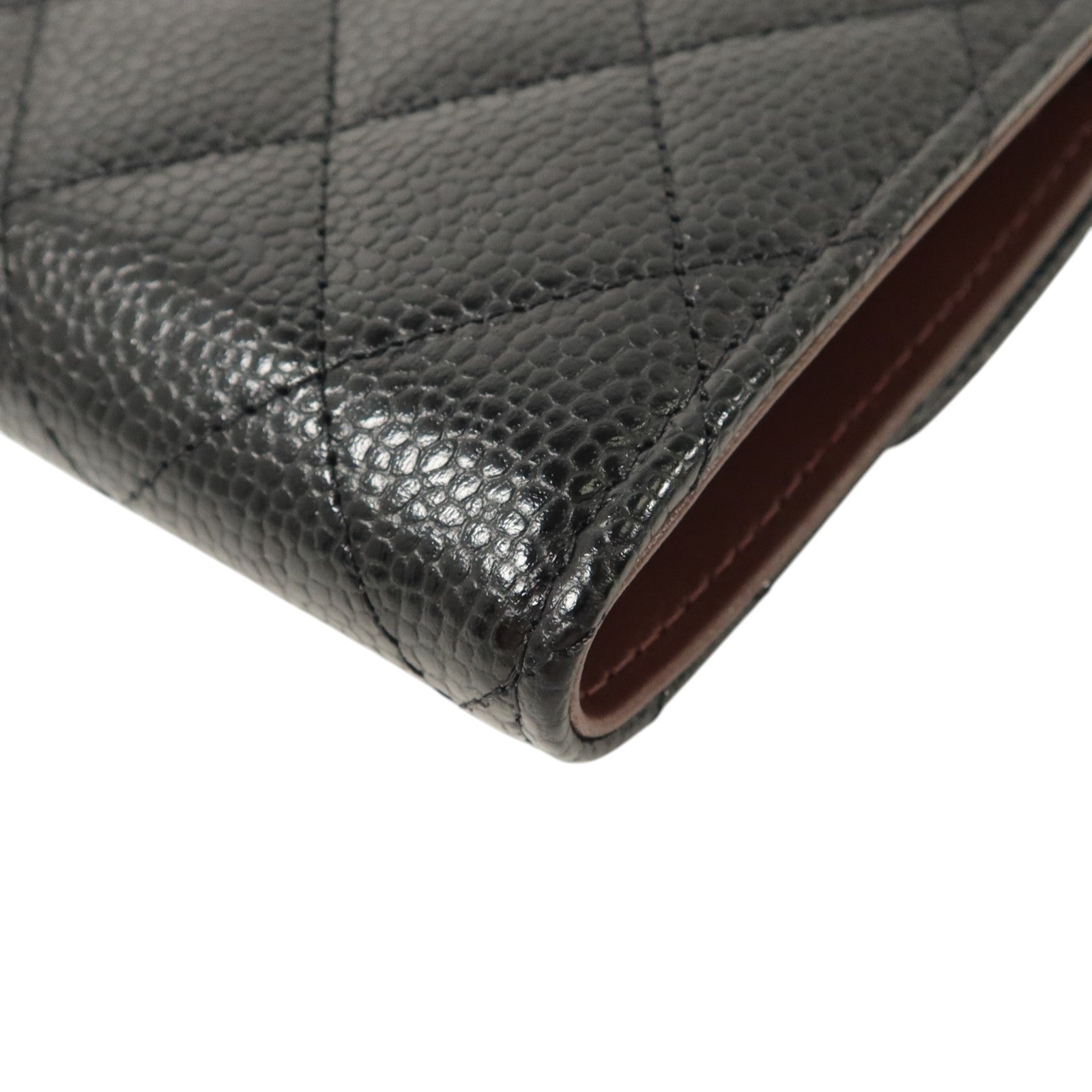 CHANEL 牛皮皮革Classic Trifold Wallet金扣錢包