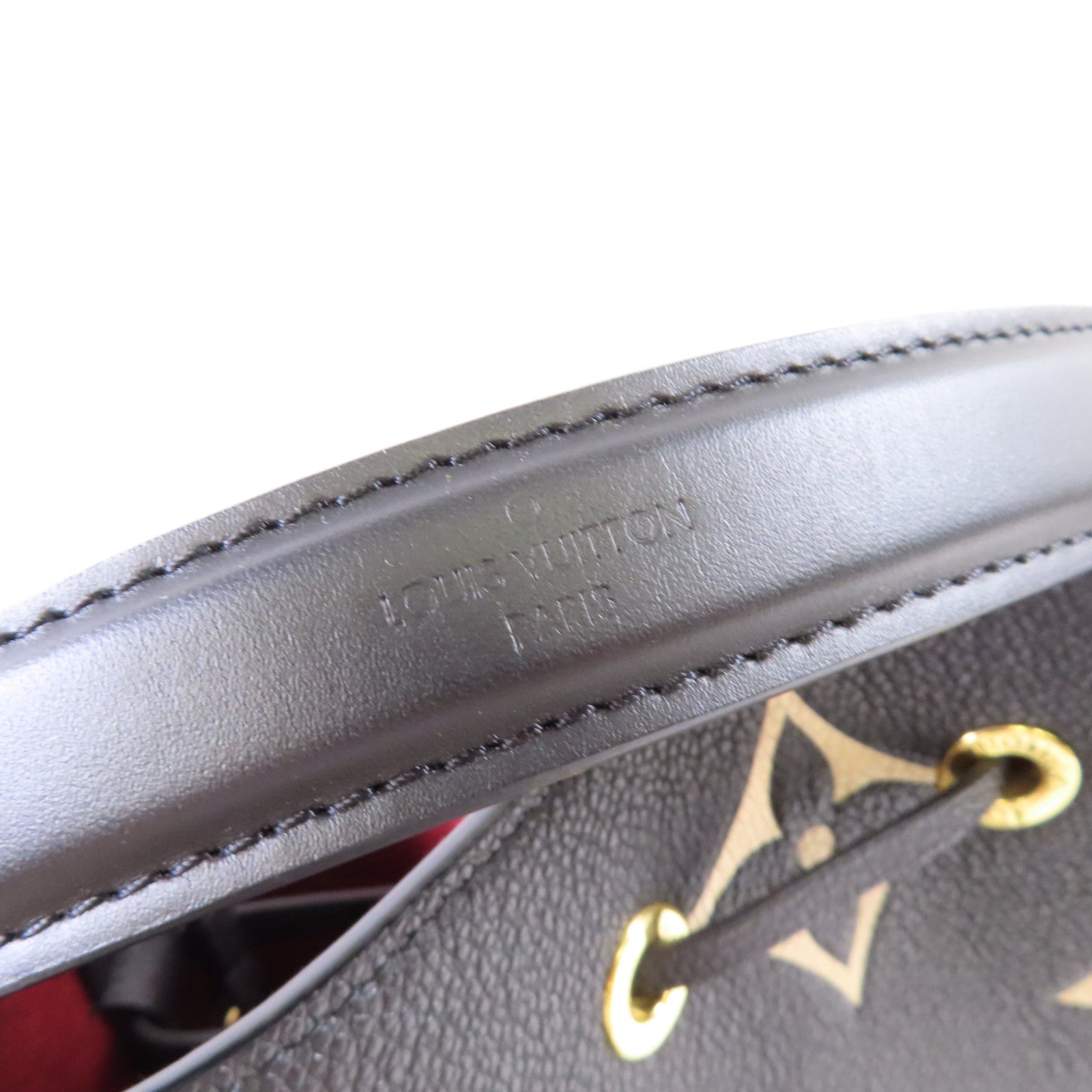 LOUIS VUITTON Monogram Empreinte Giant Neo Noe MM 2Way Shoulder Bag金扣手挽肩背兩用袋黑色/杏色