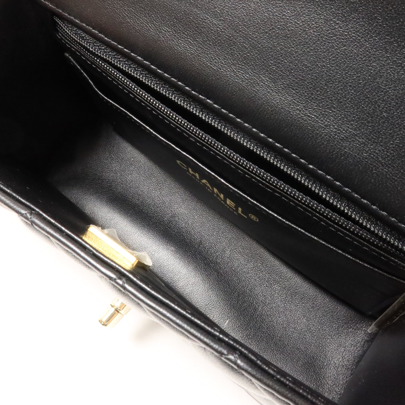 CHANEL 羊皮皮革Mini Classic Flap Bag With Handle手挽肩背兩用袋