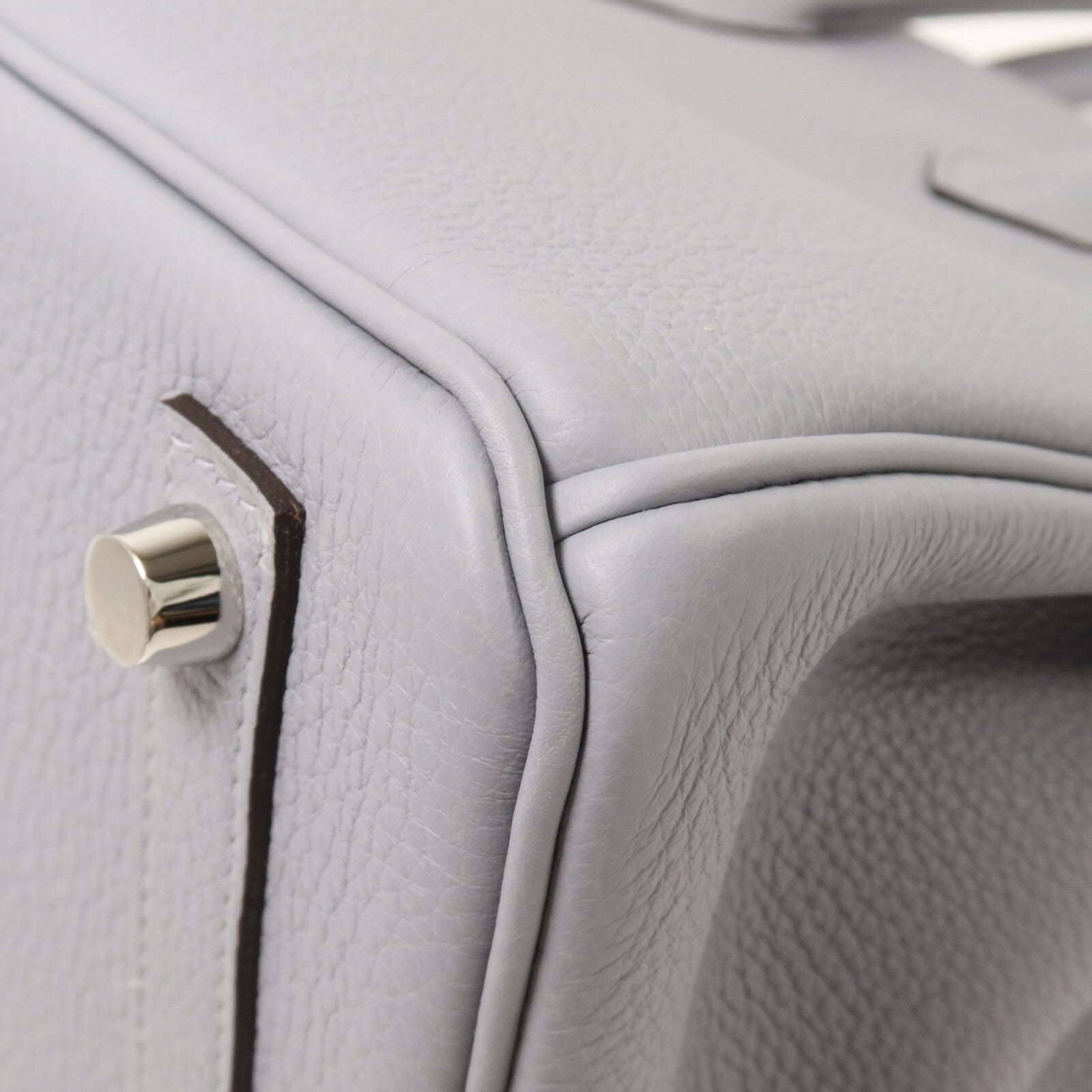 HERMES Togo皮革Birkin 25手挽袋Gris Pantin