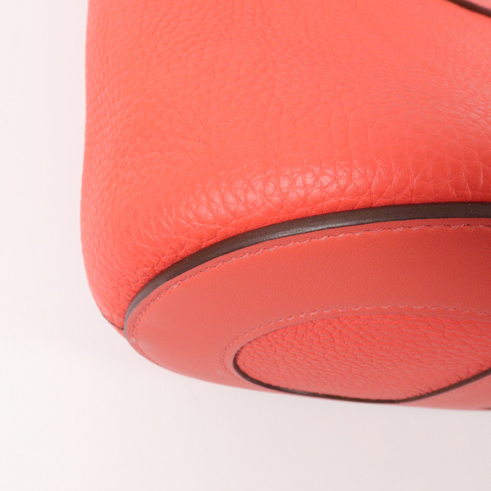 HERMES Clemence皮革In The Loop 23手挽袋Rose Texas