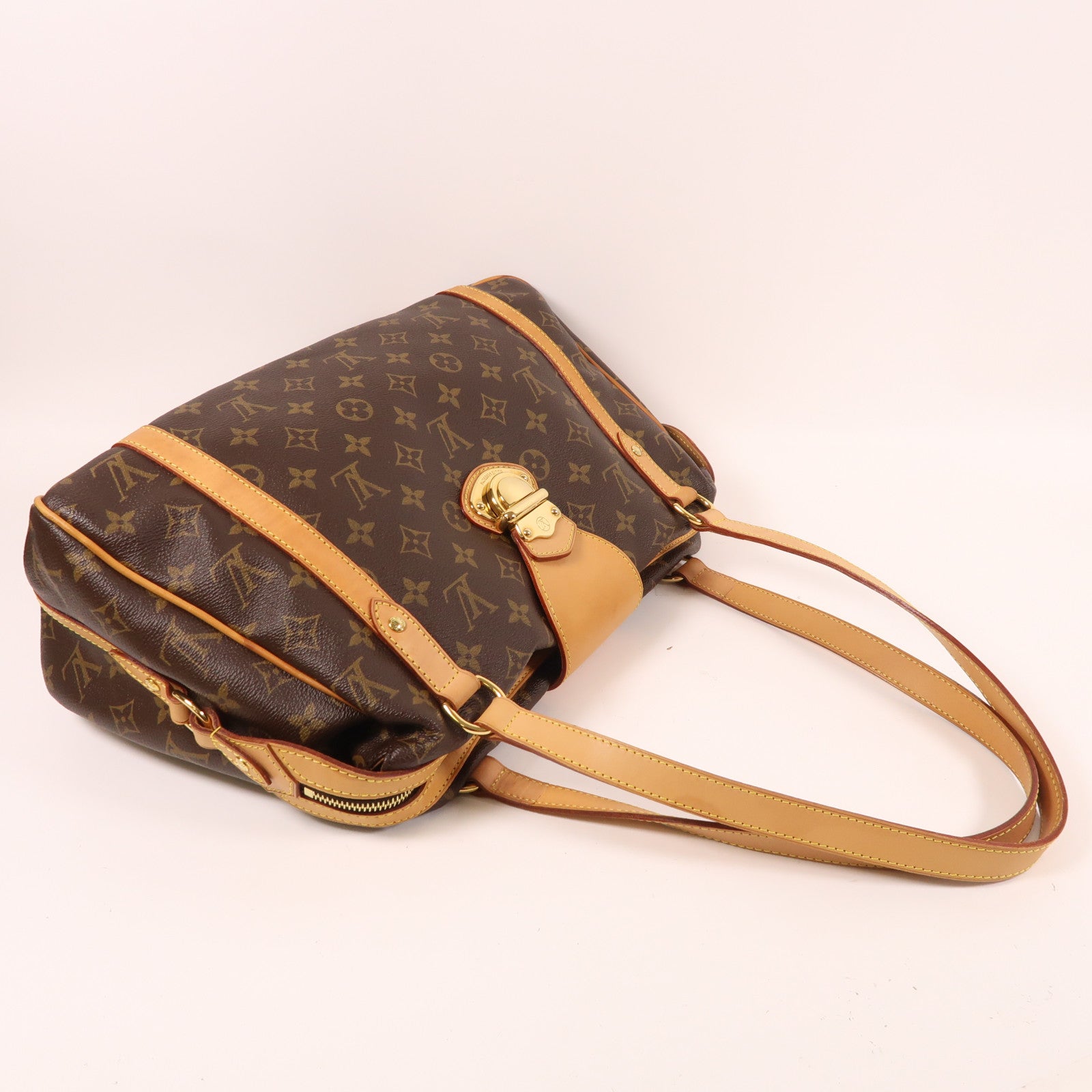 LOUIS VUITTON Monogram Stresa PM肩背袋棕色