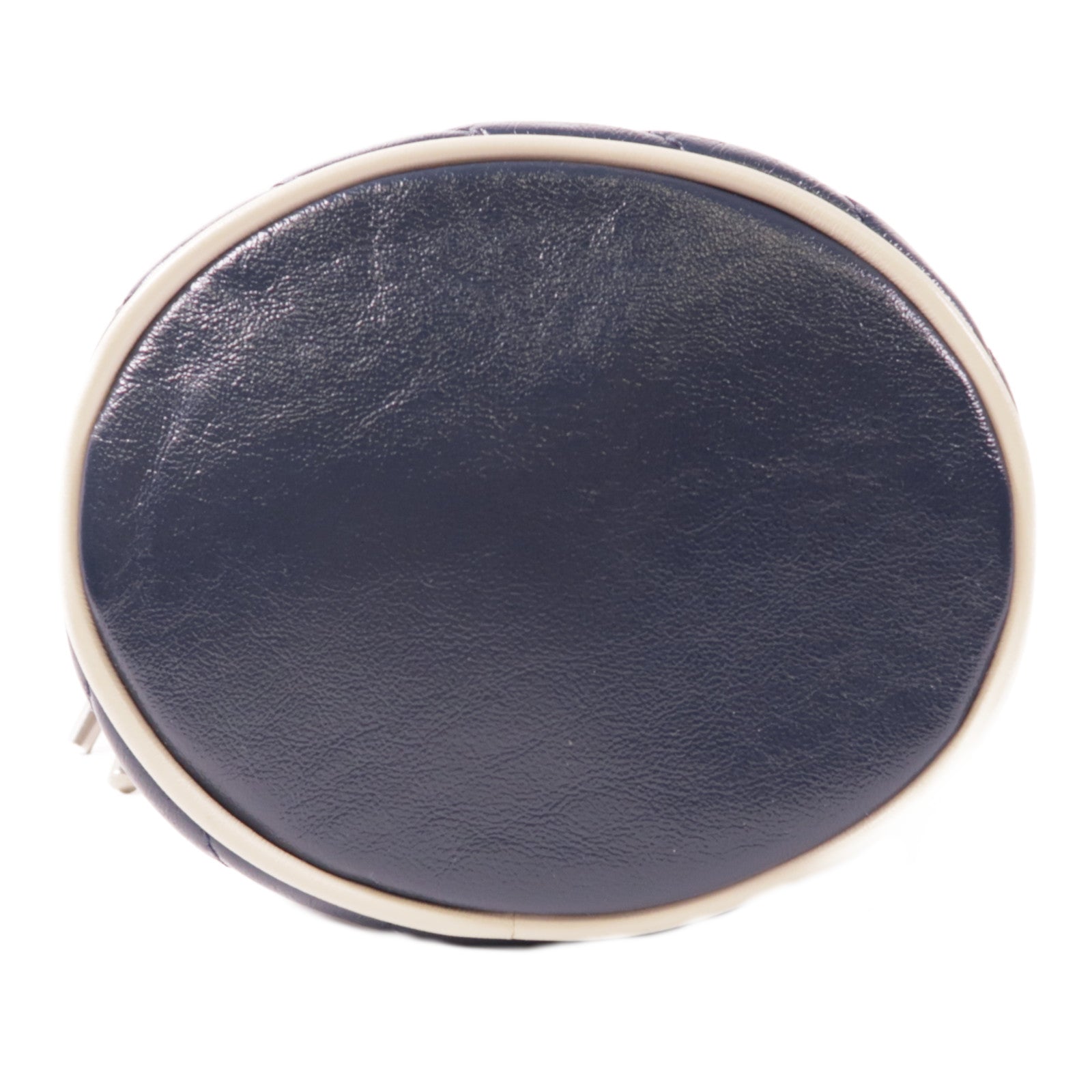 GUCCI GG SHW Chain Shoulder Bag 573817 Calfskin Leather Navy