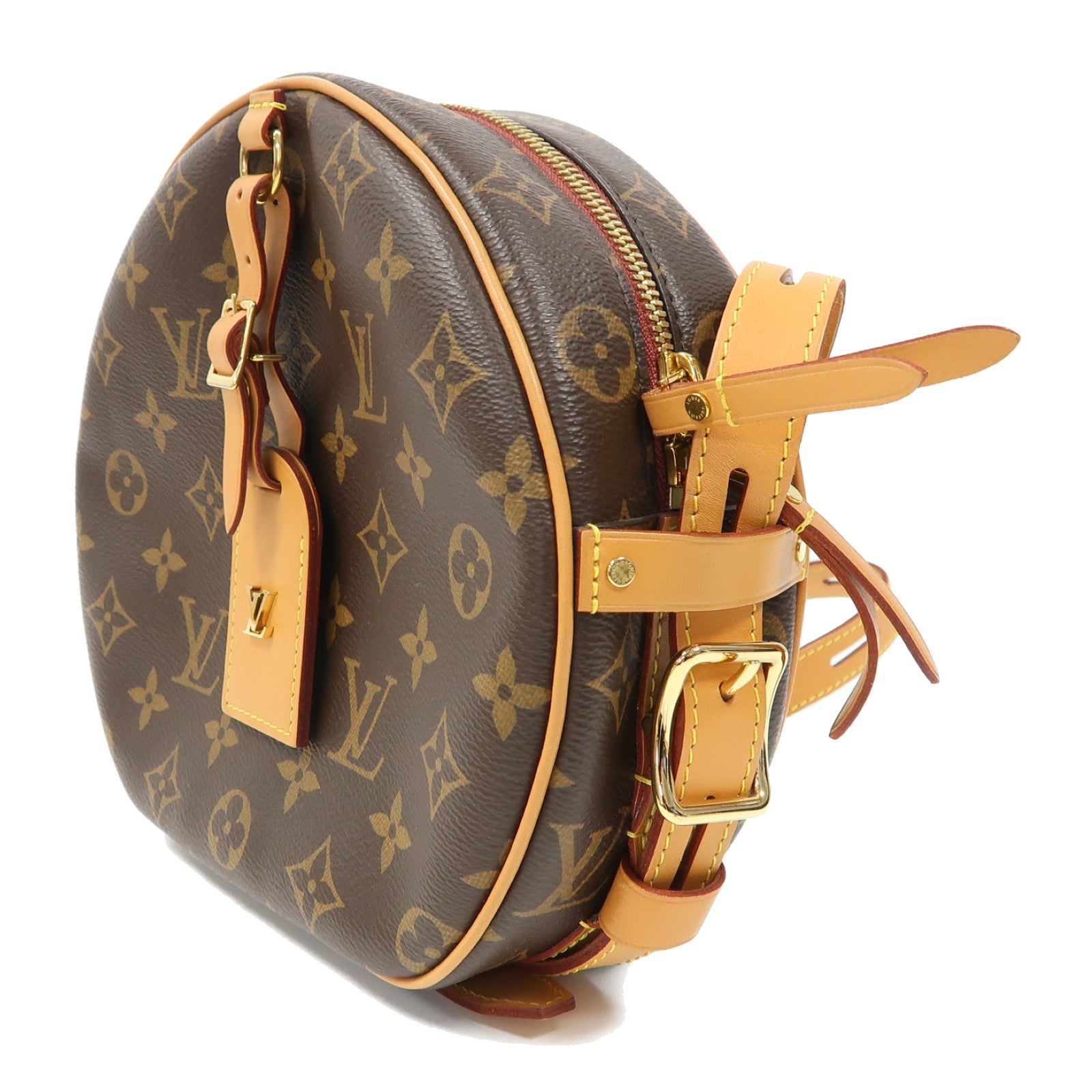 LOUIS VUITTON Monogram Boite Chapeau Souple MM金扣肩背袋啡色