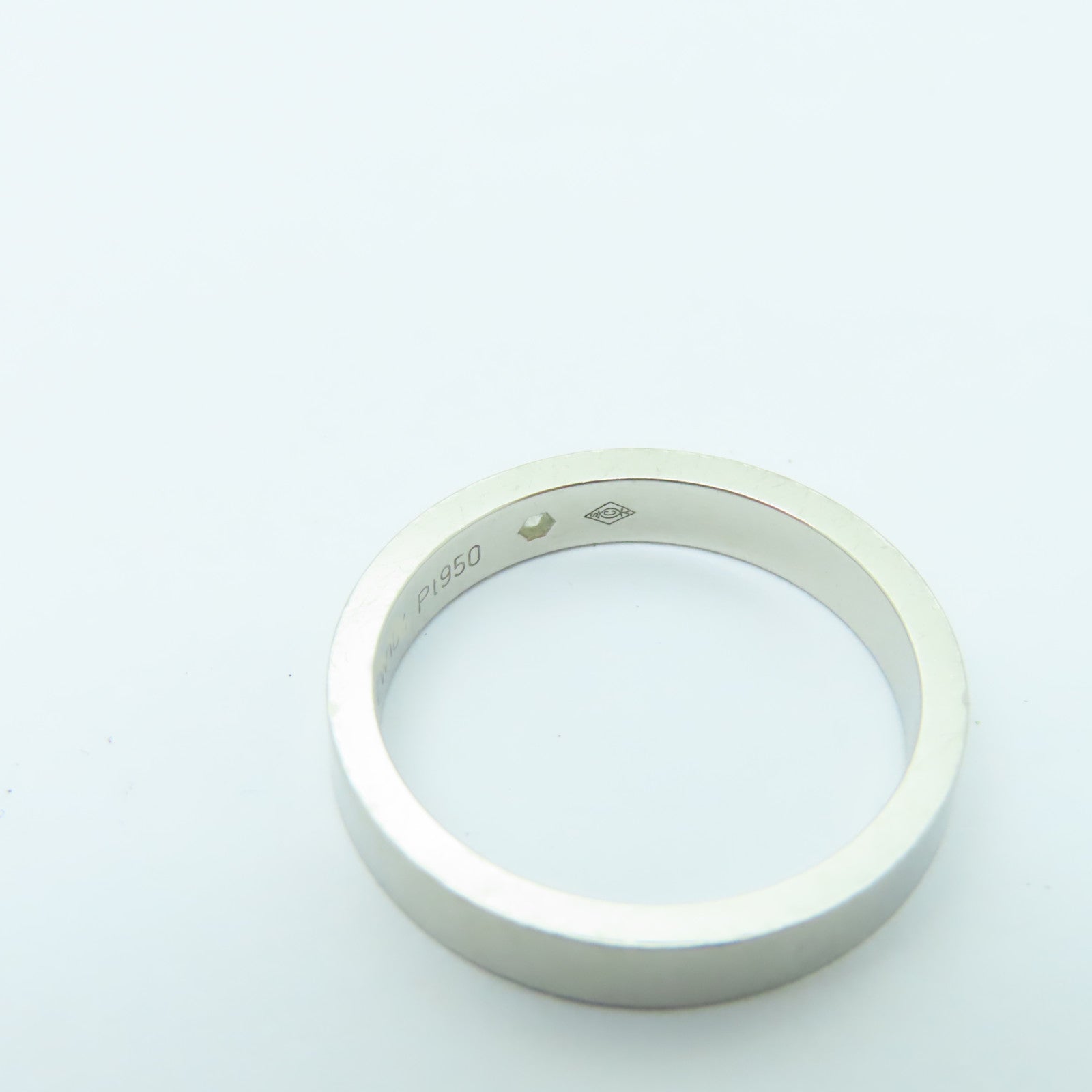CARTIER **【激減優惠】PT950鉑金C DE Cartier Wedding Ring戒指US#5.25/Cartier#50銀色