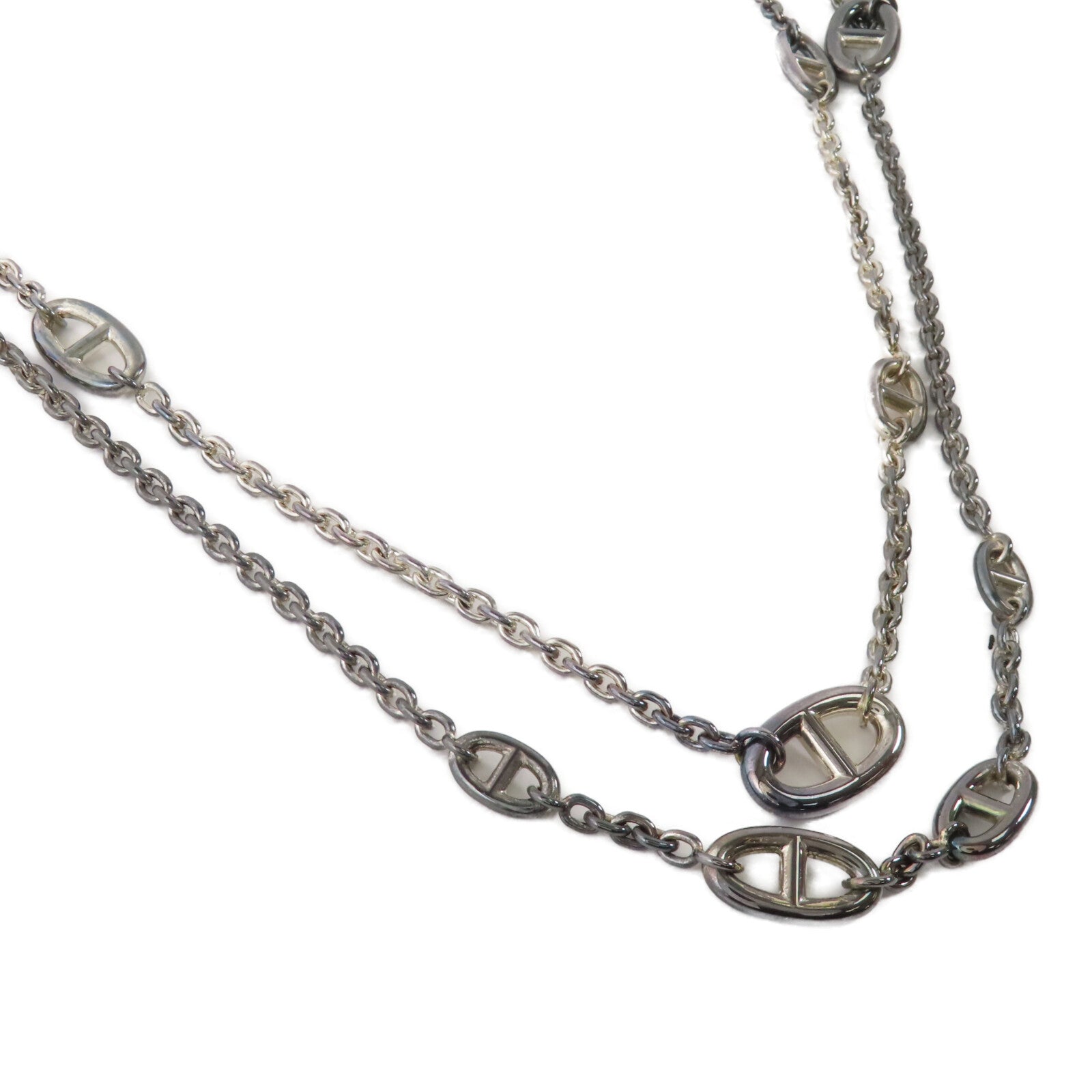HERMES 925純銀Farandole Necklace銀扣項鏈