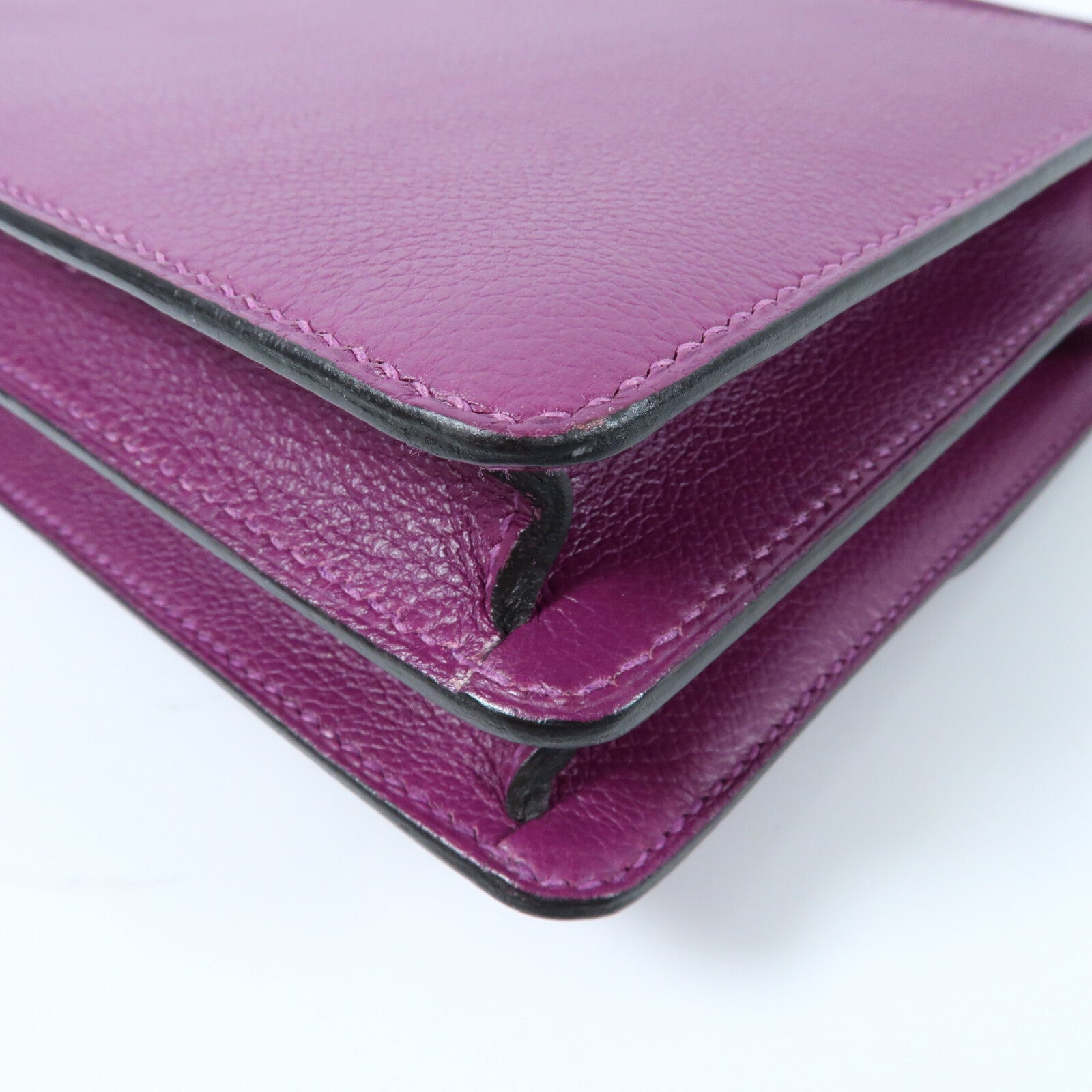 HERMES Evercolor皮革Mini Roulis金扣肩背袋Anemone