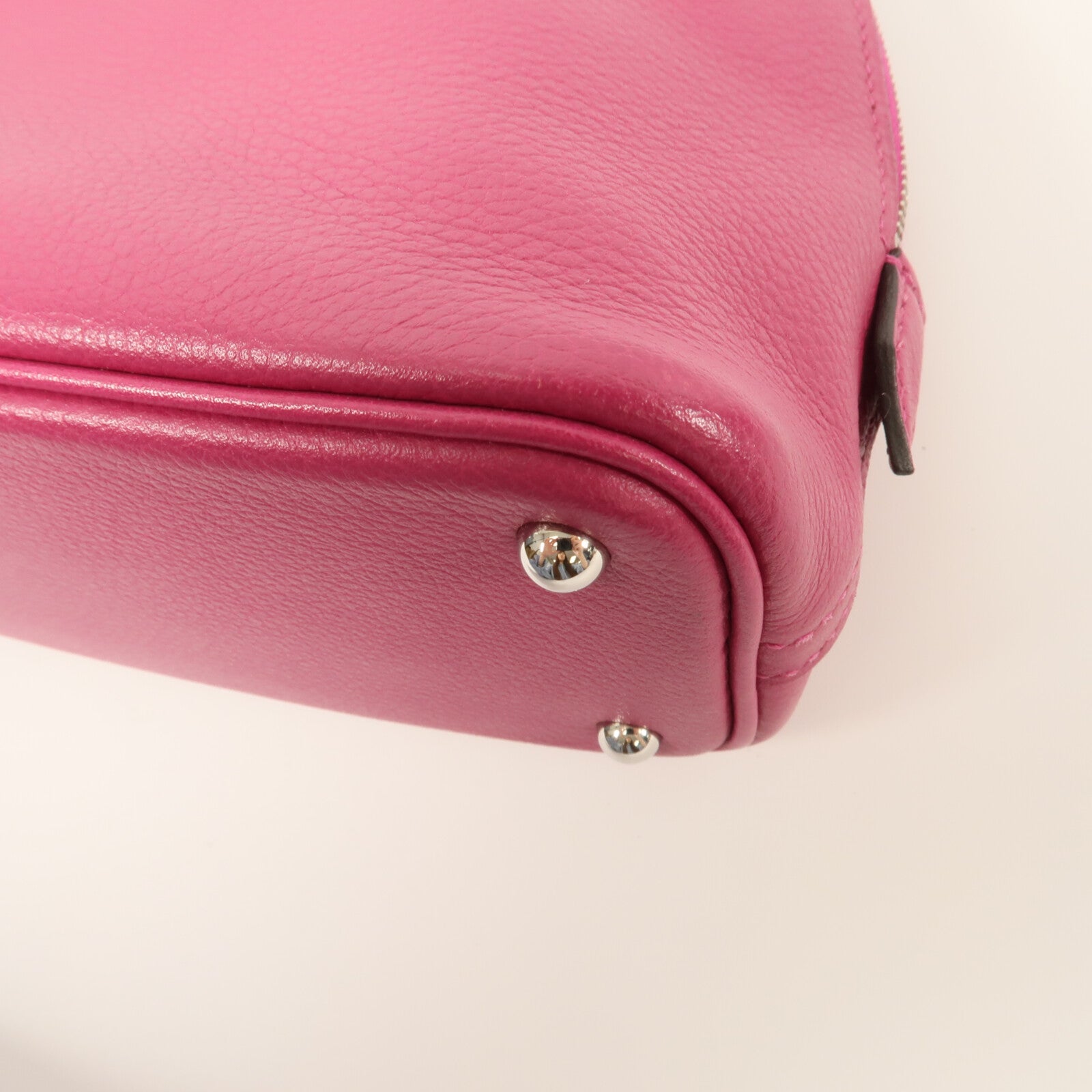 HERMES Evercolor皮革Mini Bolide 1923手挽肩背兩用袋Rose Pourpre