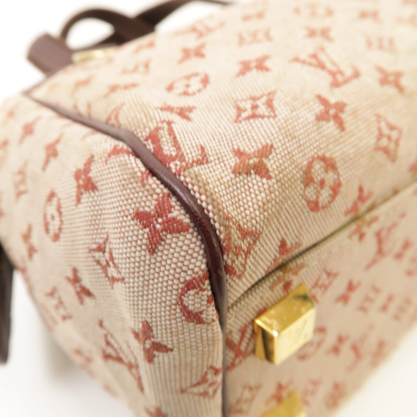 LOUIS VUITTON Monogram Mini Josephine PM金扣肩背袋粉紅色