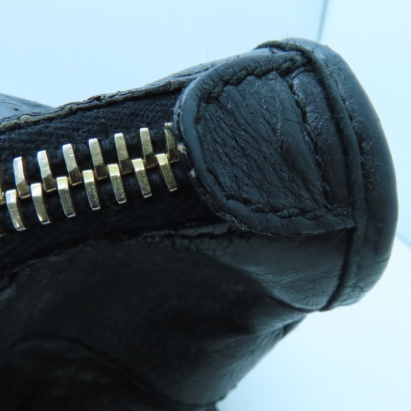 BALENCIAGA 牛皮皮革Giant Work金扣手挽袋黑色