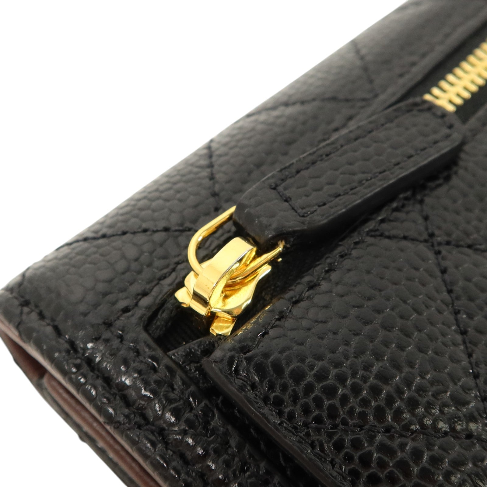 CHANEL 牛皮皮革Classic Trifold Wallet金扣錢包