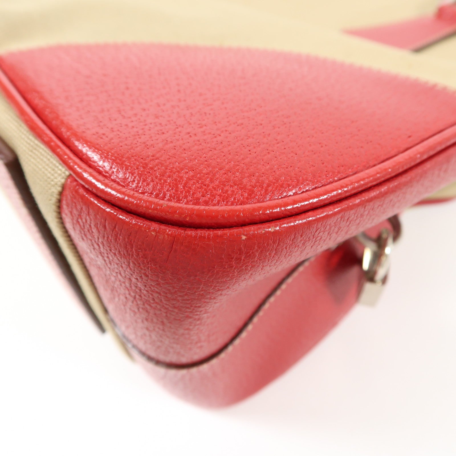 PRADA 帆布Tote Bag銀扣手挽袋