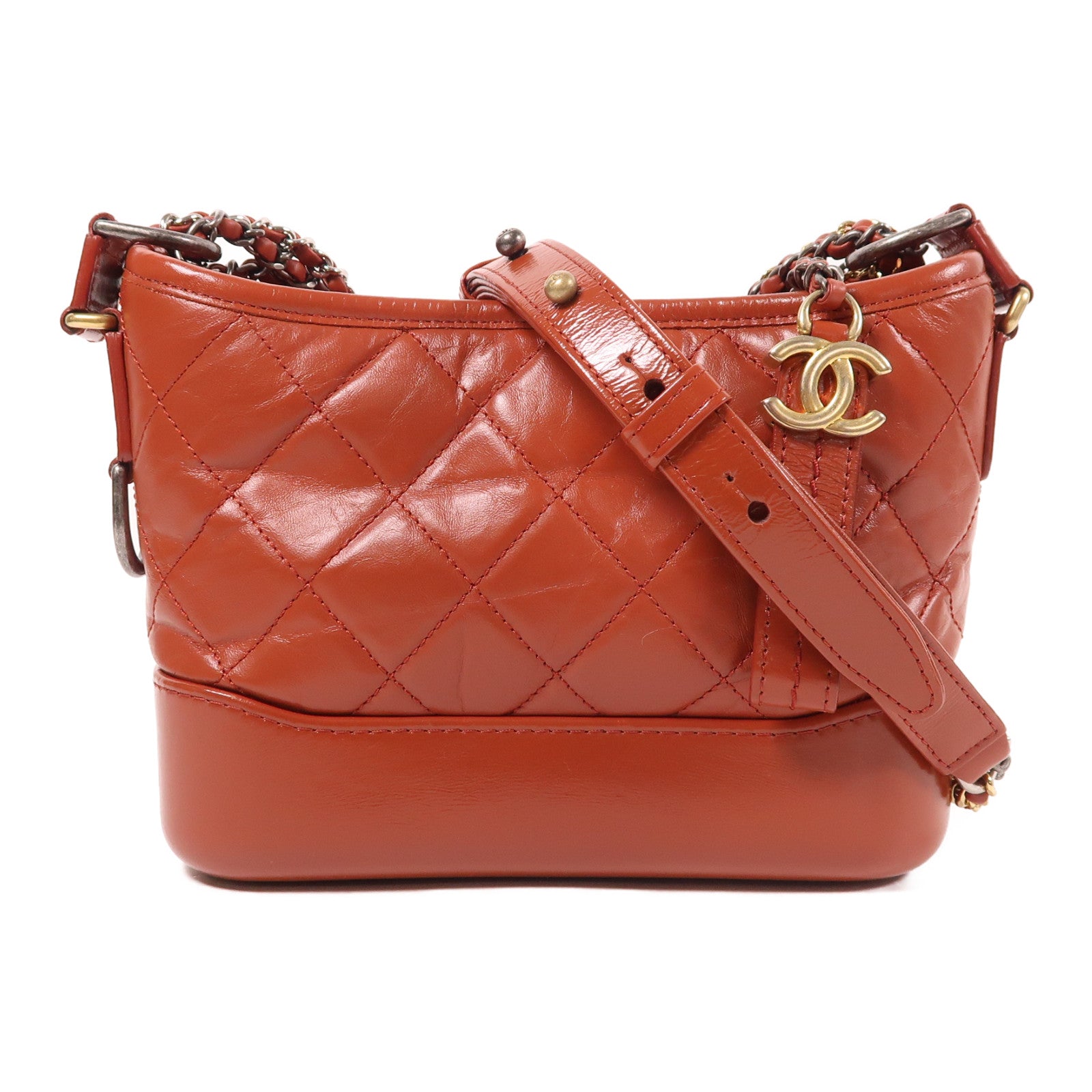 CHANEL 【激減優惠】牛皮皮革Gabrielle Small鏈帶肩背袋