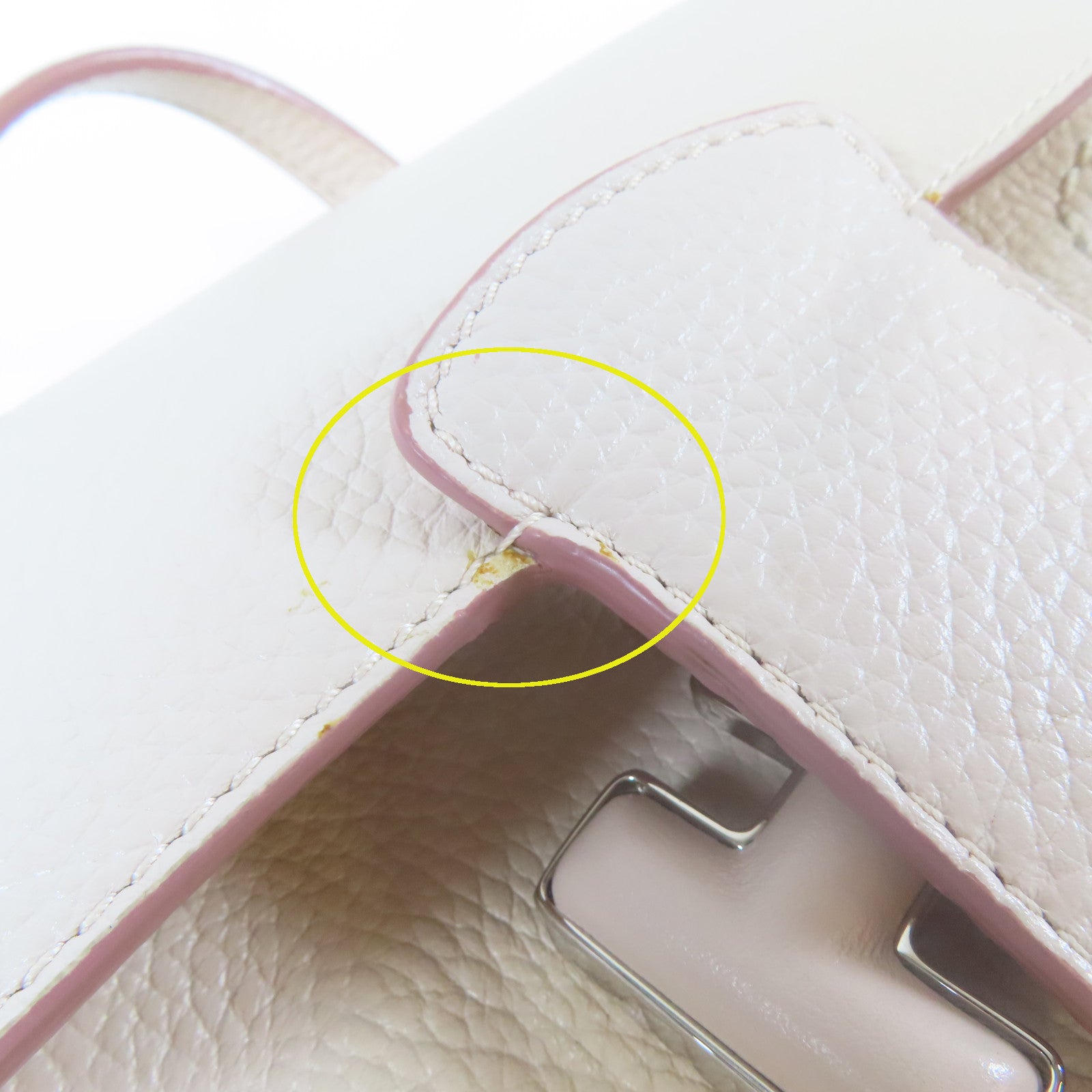 TOD’S 牛皮皮革Backpack銀扣背包米色