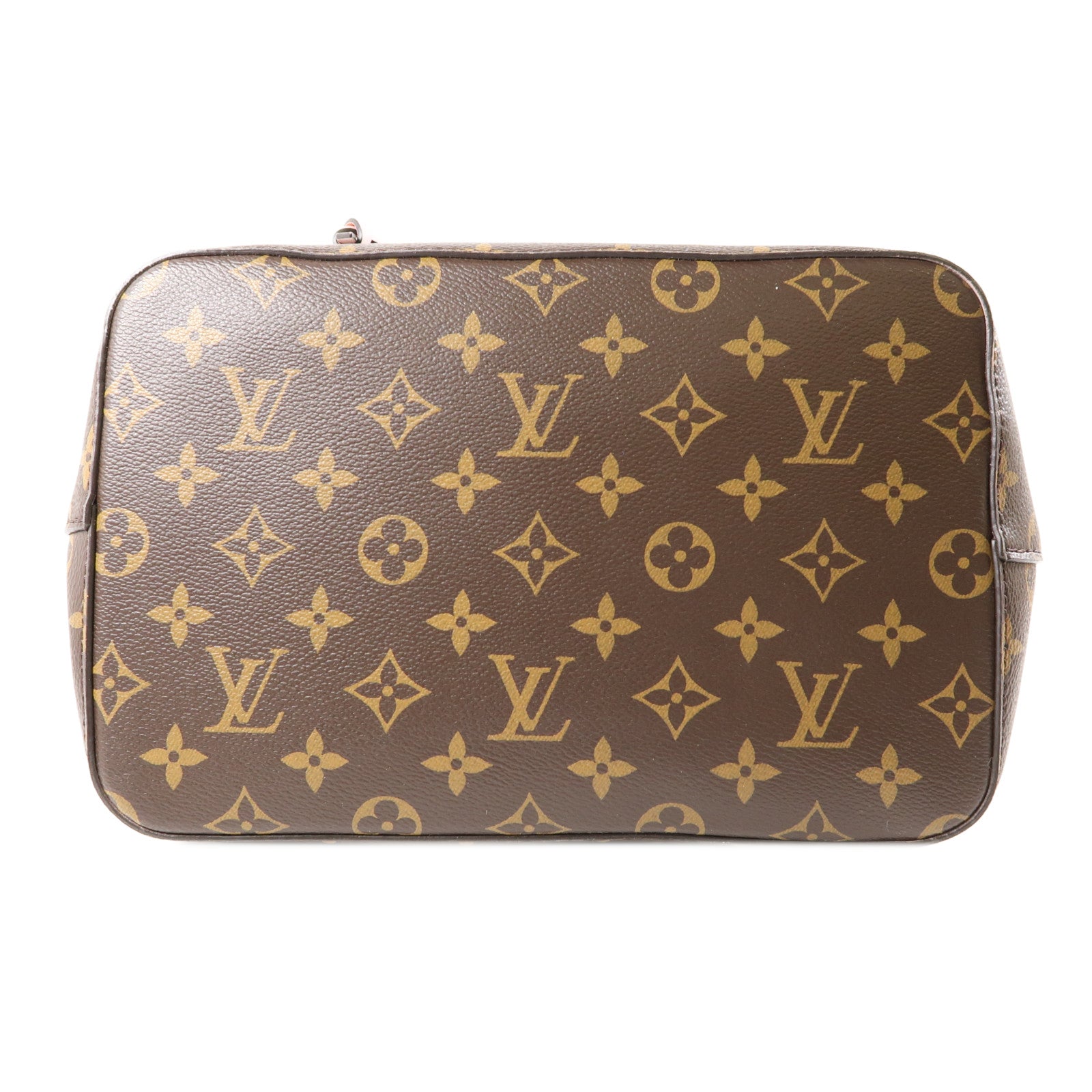 LOUIS VUITTON Monogram NeoNoe MM金扣肩背袋棕色/粉紅色
