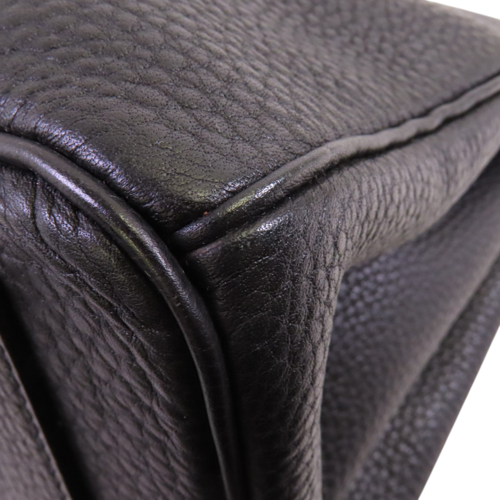 HERMES Togo皮革Birkin 45銀扣肩背袋