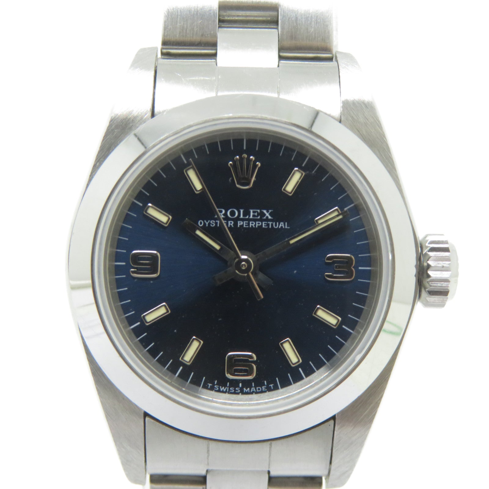 ROLEX Oyster Perpetual不鏽鋼手錶自動機芯深藍色