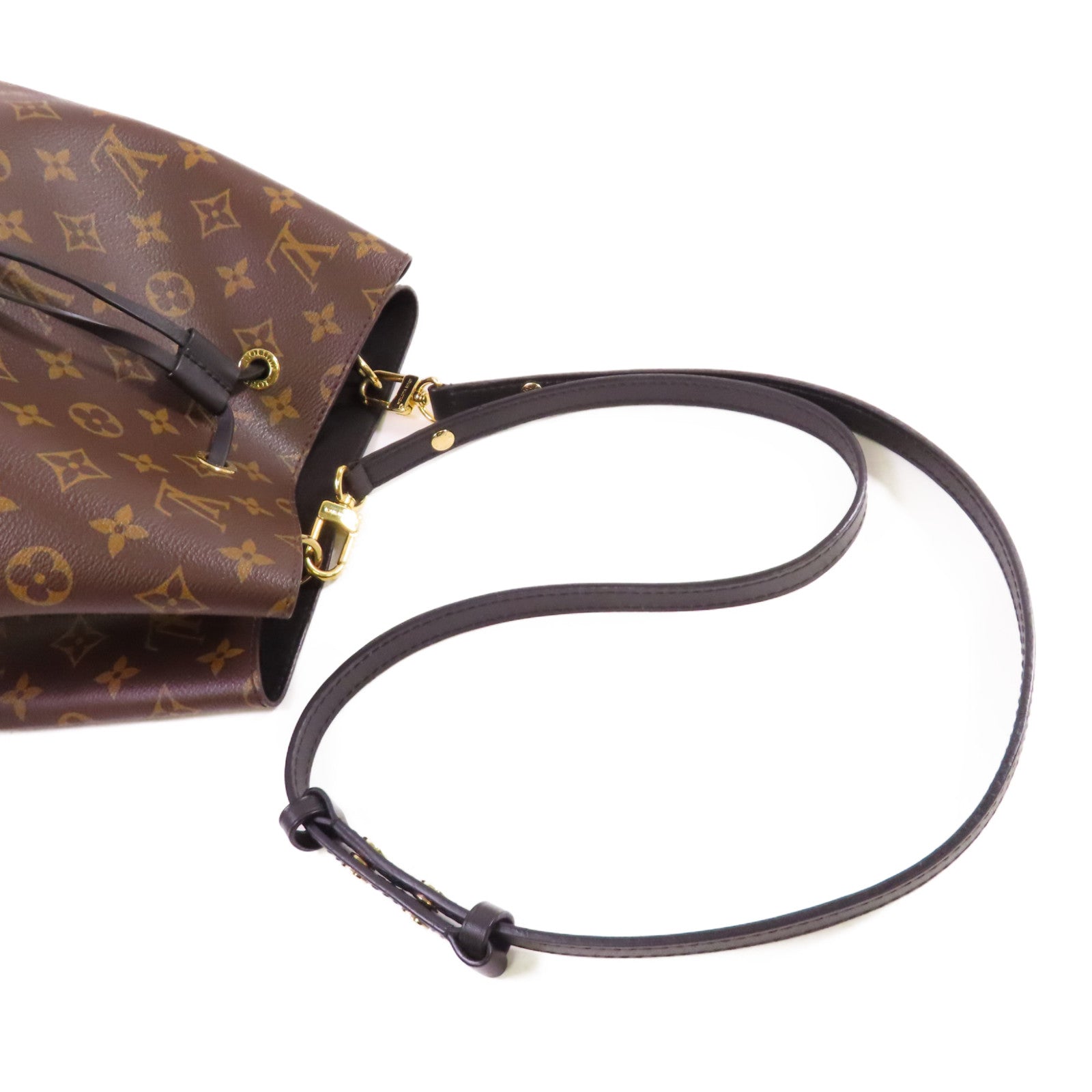 LOUIS VUITTON Monogram Neo Noe MM Shoulder Bag金扣肩背袋啡色