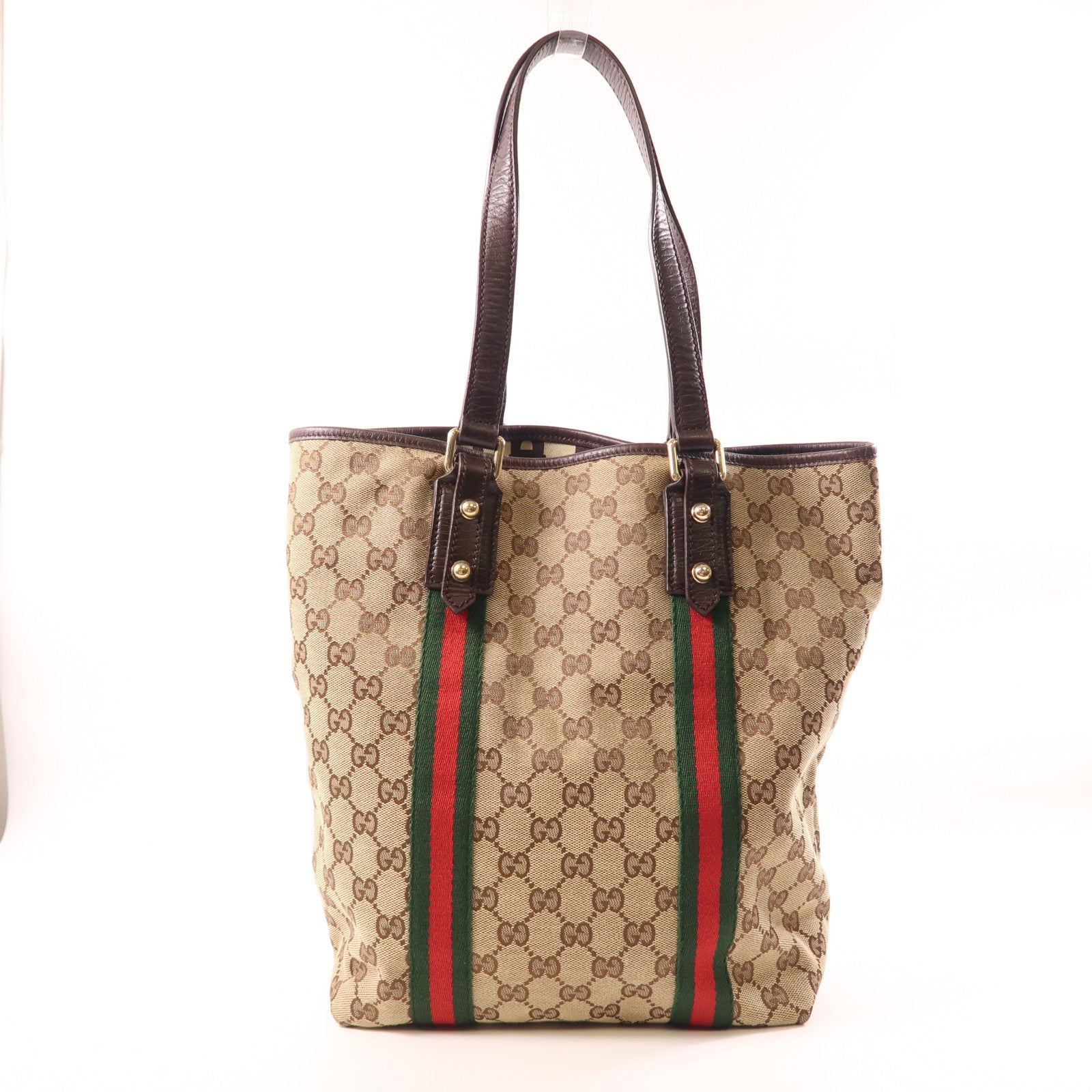 GUCCI 帆布Shoulder Tote金扣肩背袋/手挽袋