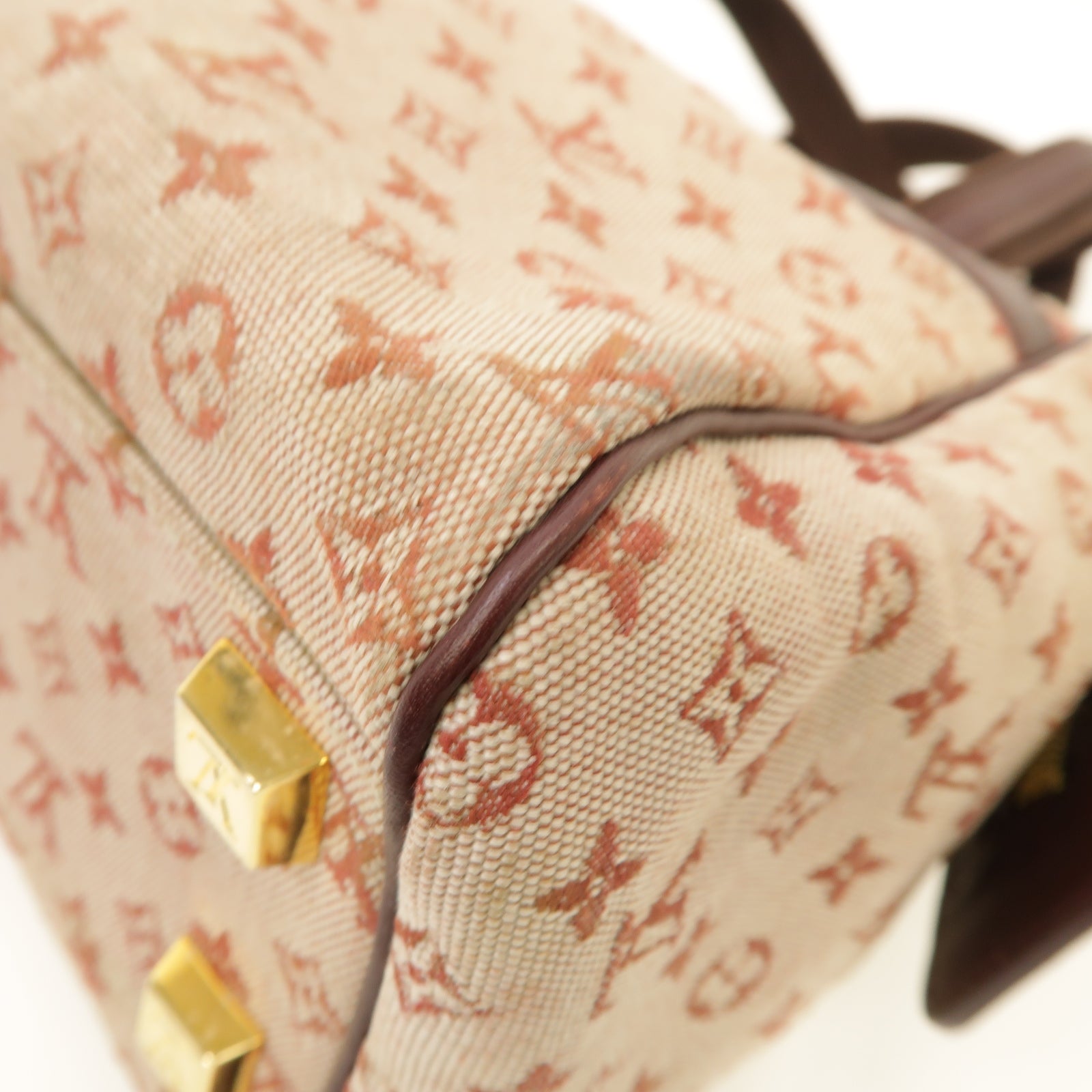 LOUIS VUITTON Monogram Mini Josephine PM金扣肩背袋粉紅色