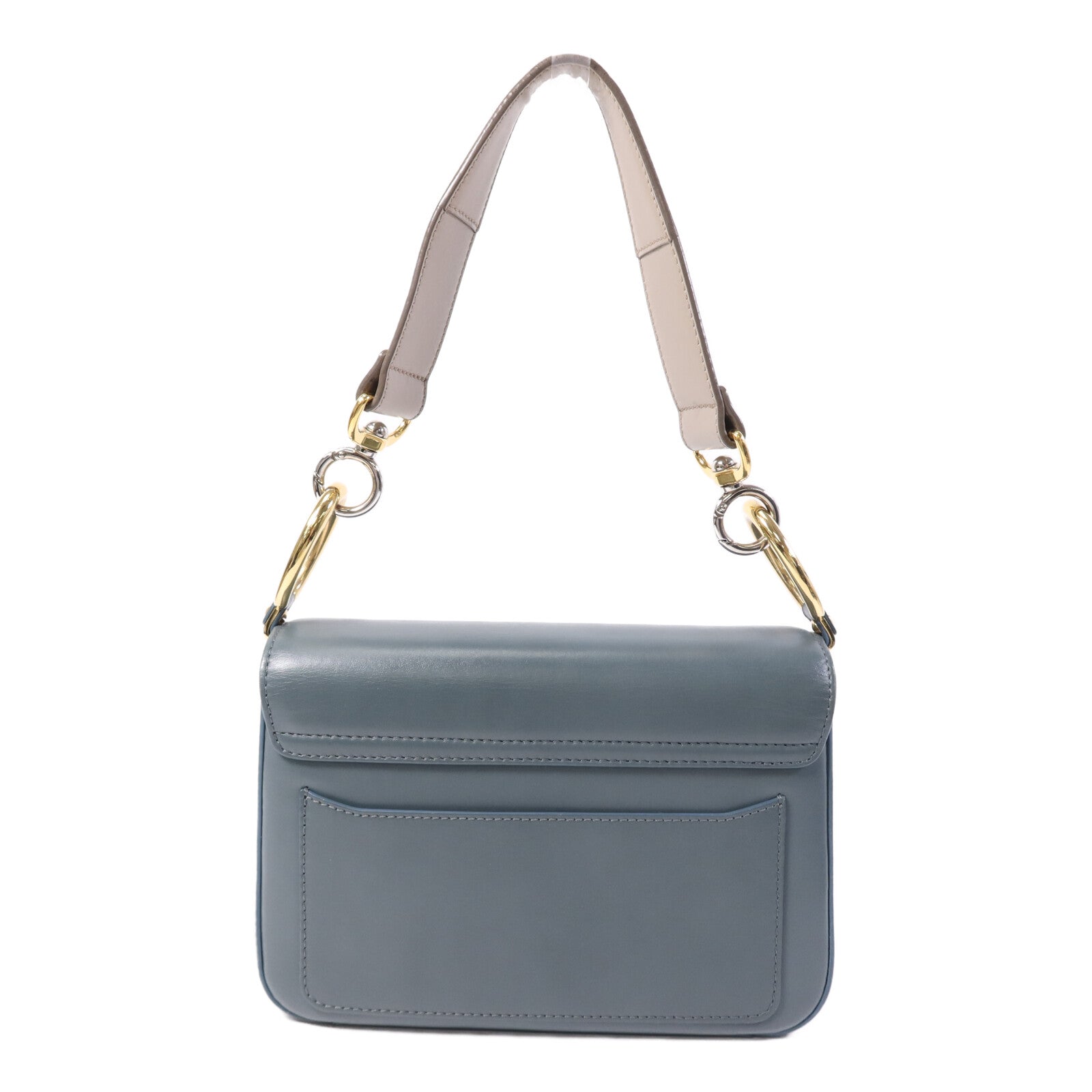 Chloe 牛皮皮革Small C Double Carry Bag金扣肩背袋