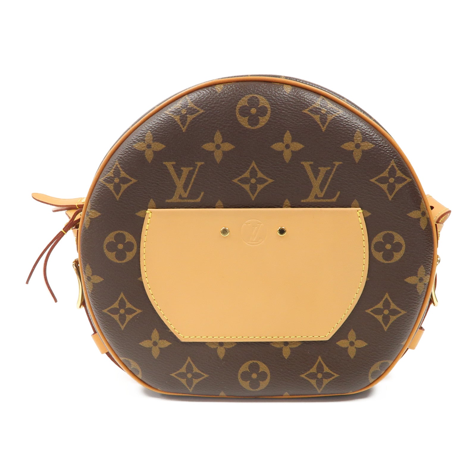 LOUIS VUITTON Monogram Boite Chapeau Souple MM金扣肩背袋啡色