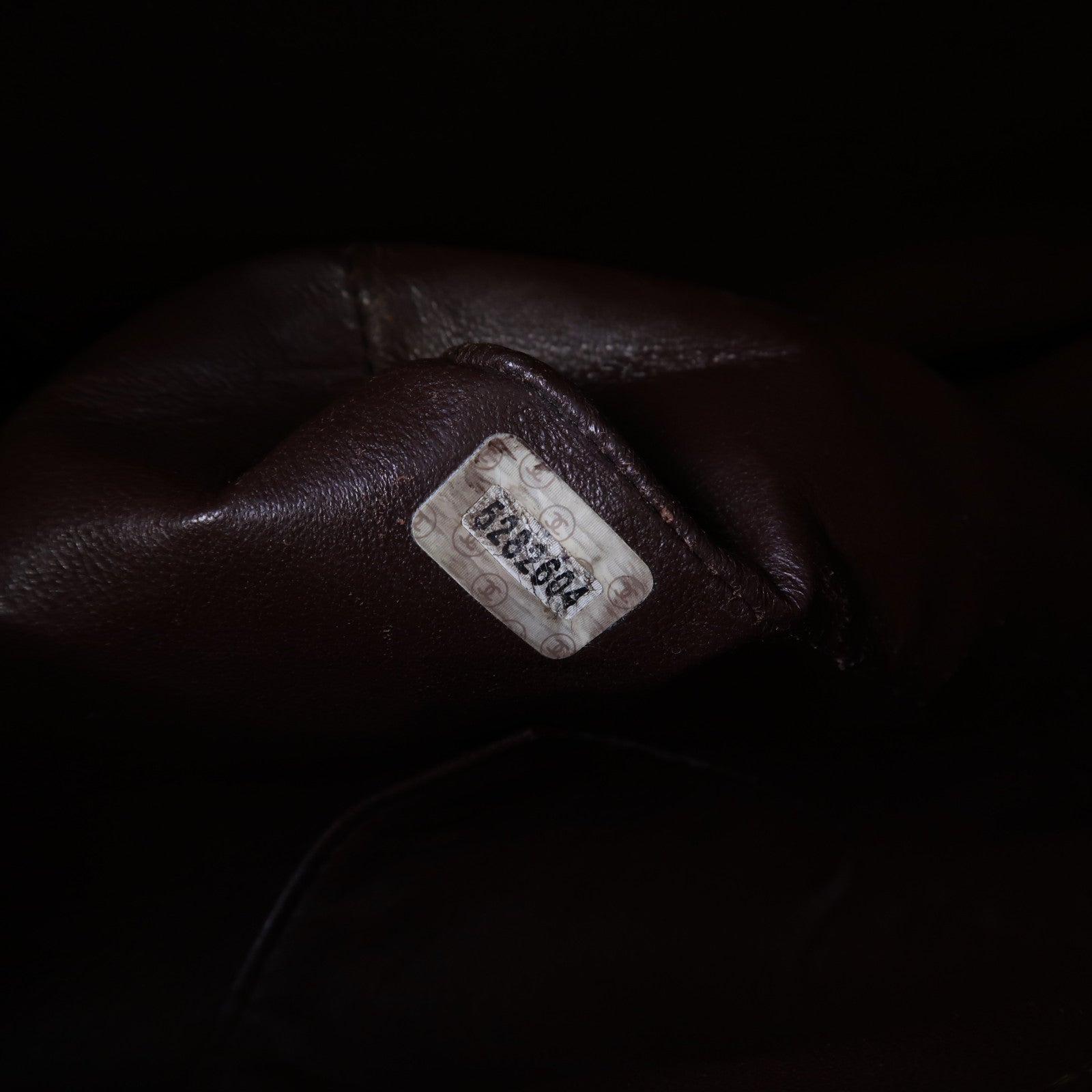 CHANEL 菱格牛皮皮革Vintage Handbag金扣手挽袋啡色