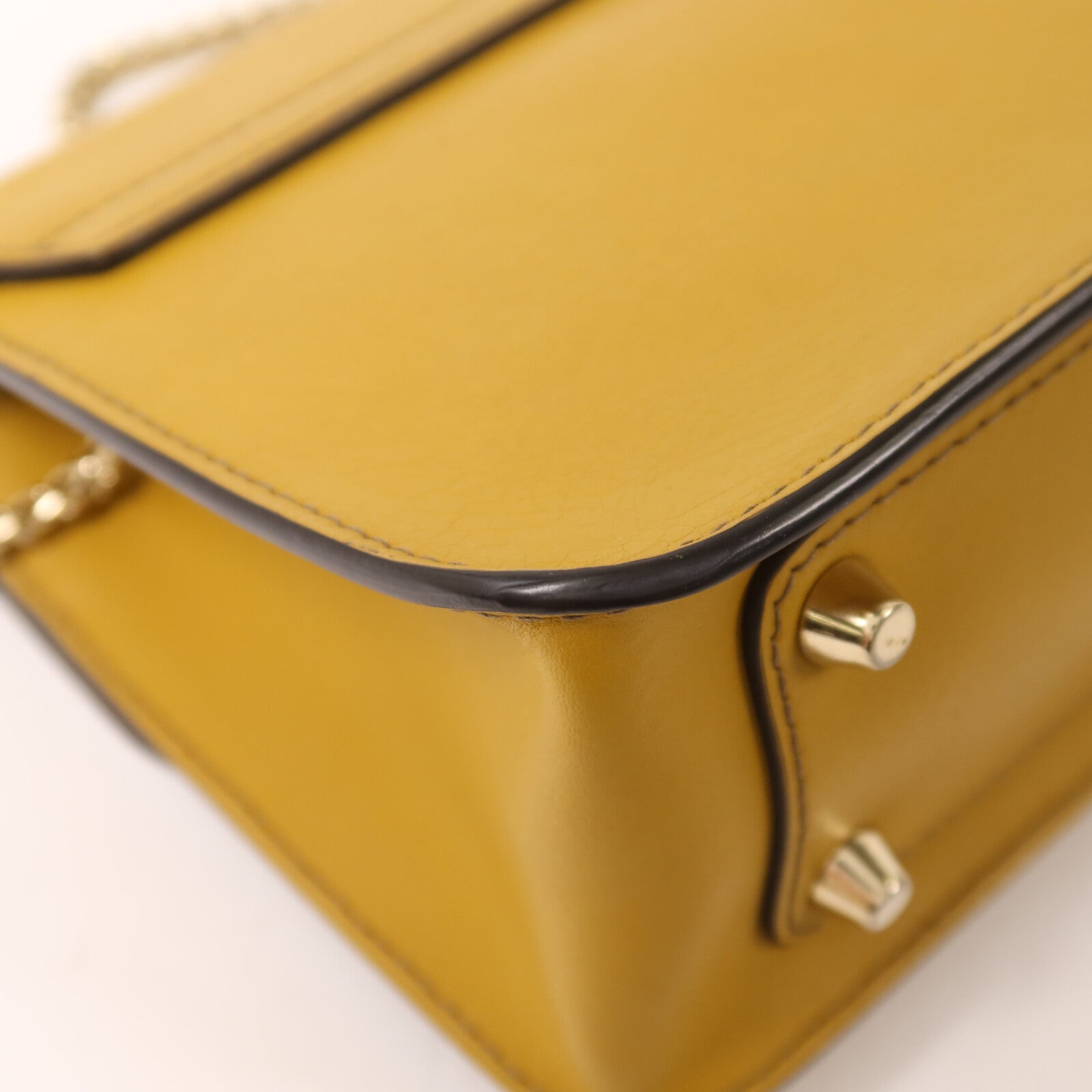 Furla 牛皮皮革Chain Shoulder鏈帶肩背袋