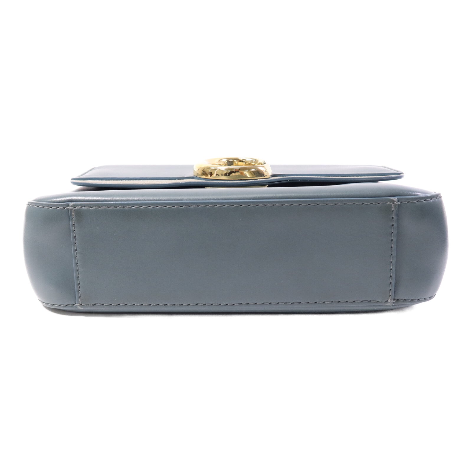 Chloe 牛皮皮革Small C Double Carry Bag金扣肩背袋