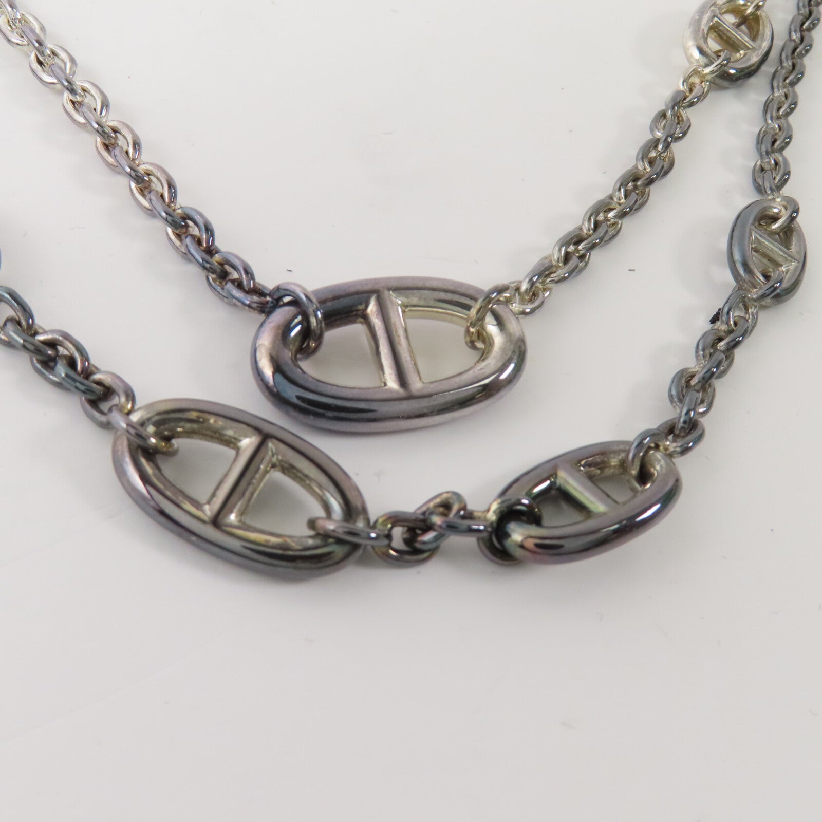 HERMES 925純銀Farandole Necklace銀扣項鏈