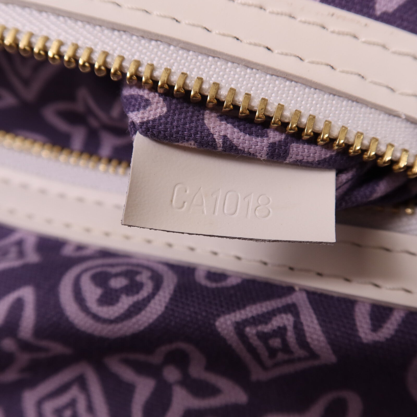 LOUIS VUITTON 帆布Cruise Line Tahitienne GM金扣肩背袋