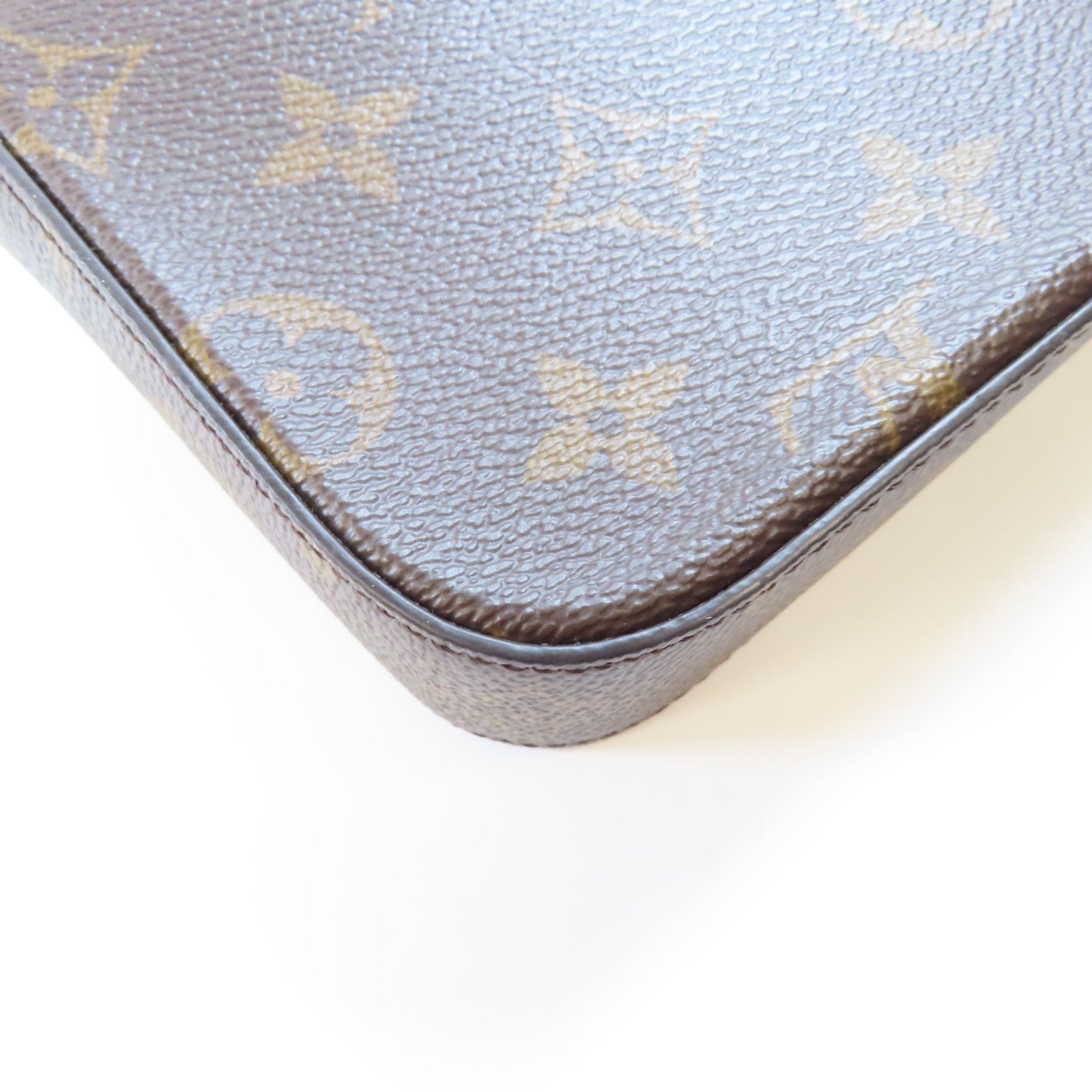 LOUIS VUITTON Monogram Felicie & Go金扣肩背袋棕色